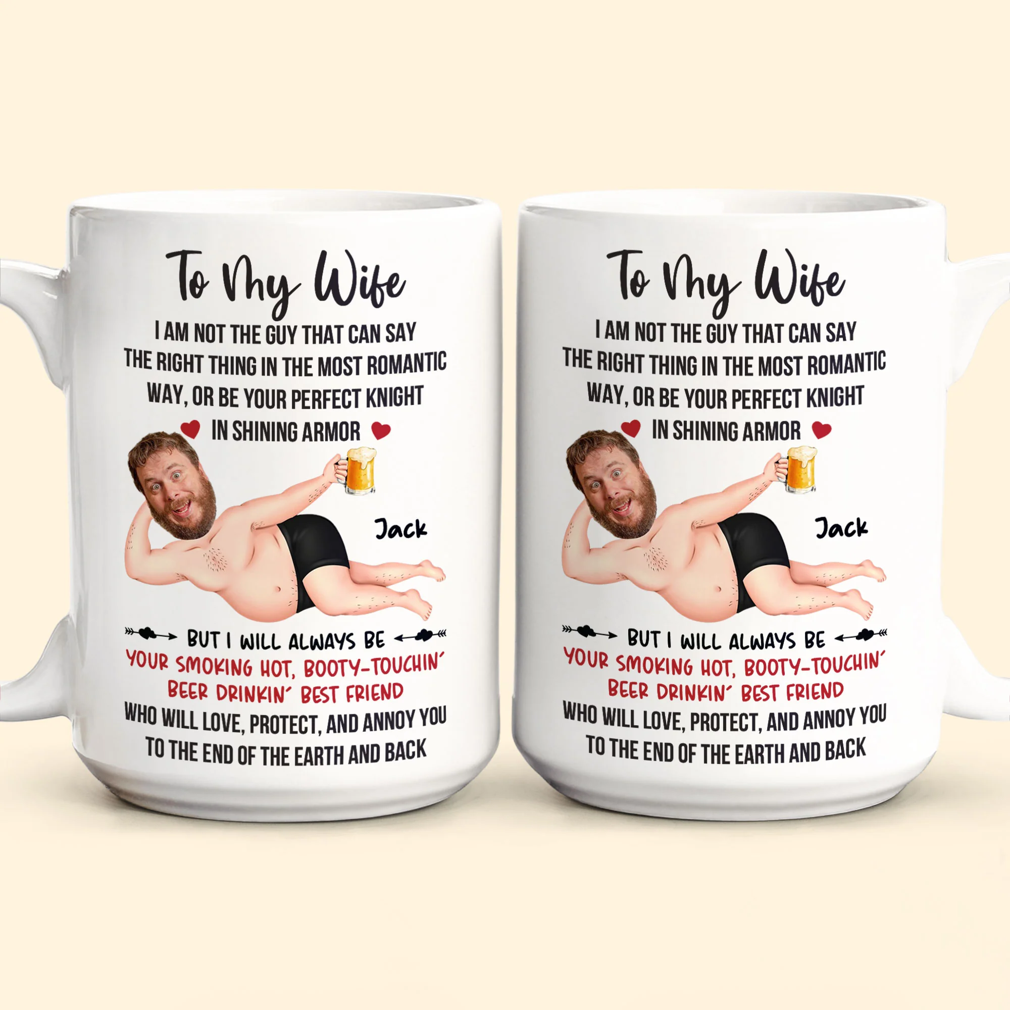 I Will Always Be Your Smoking Hot Husband - Personalized Mug - Image 7