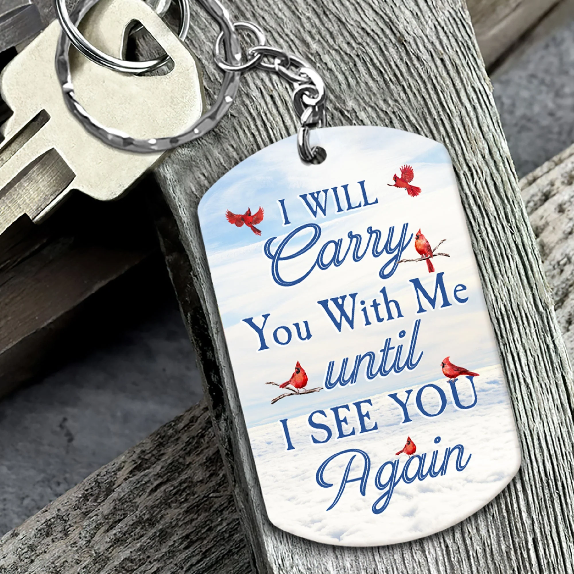 I Will Carry You With Me Forever - Personalized Photo Keychain - Image 4