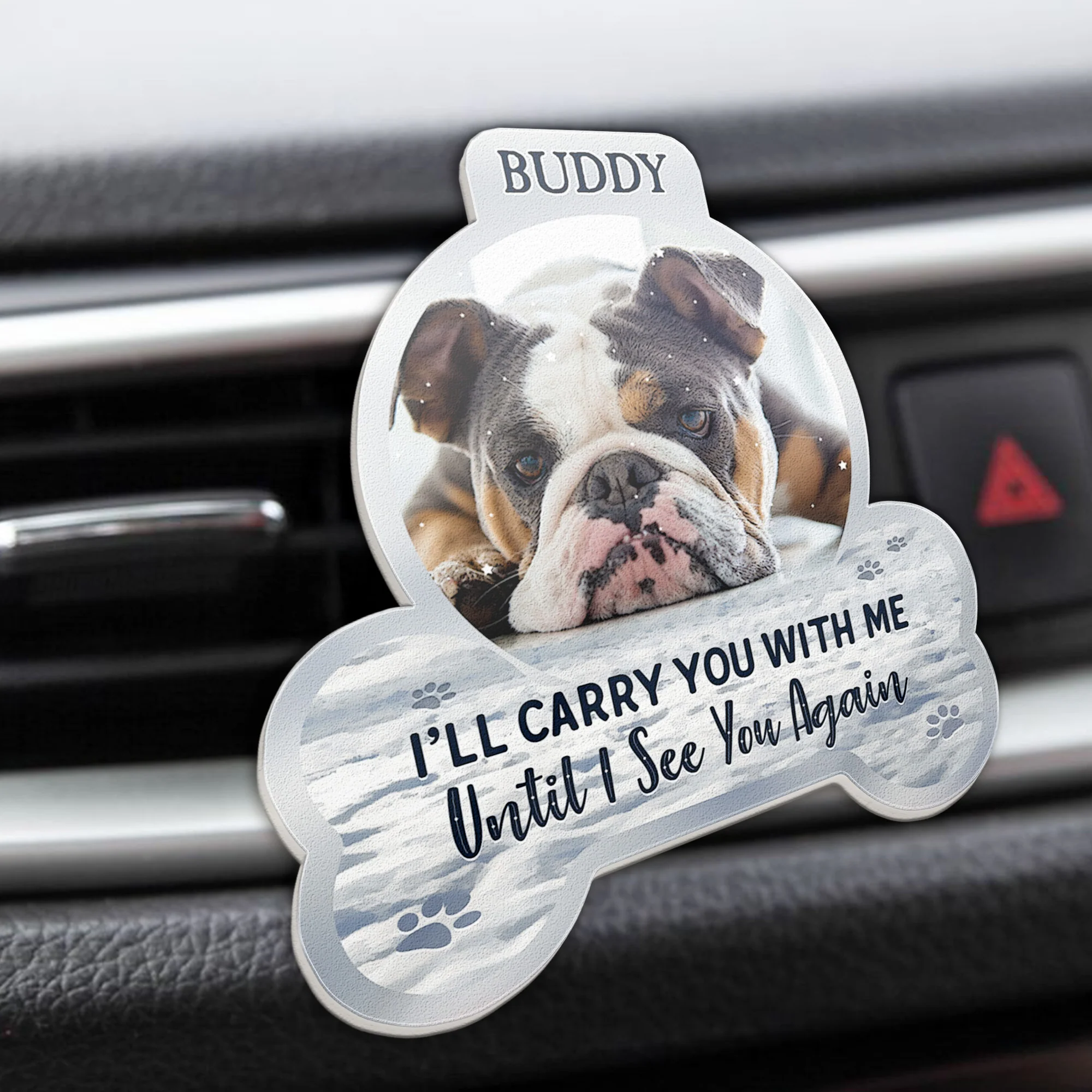 I Will Carry You With Me - Personalized Acrylic Photo Car Vent Clip - Image 4