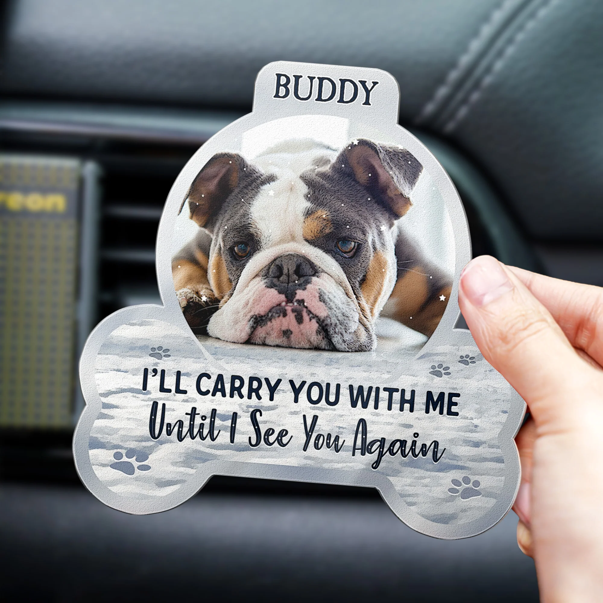 I Will Carry You With Me - Personalized Acrylic Photo Car Vent Clip - Image 5