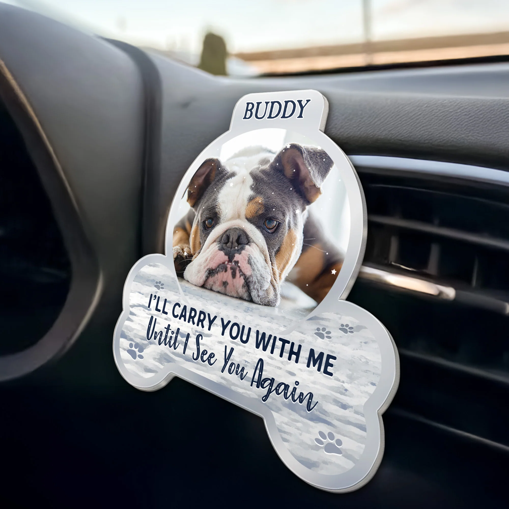 I Will Carry You With Me - Personalized Acrylic Photo Car Vent Clip - Image 6
