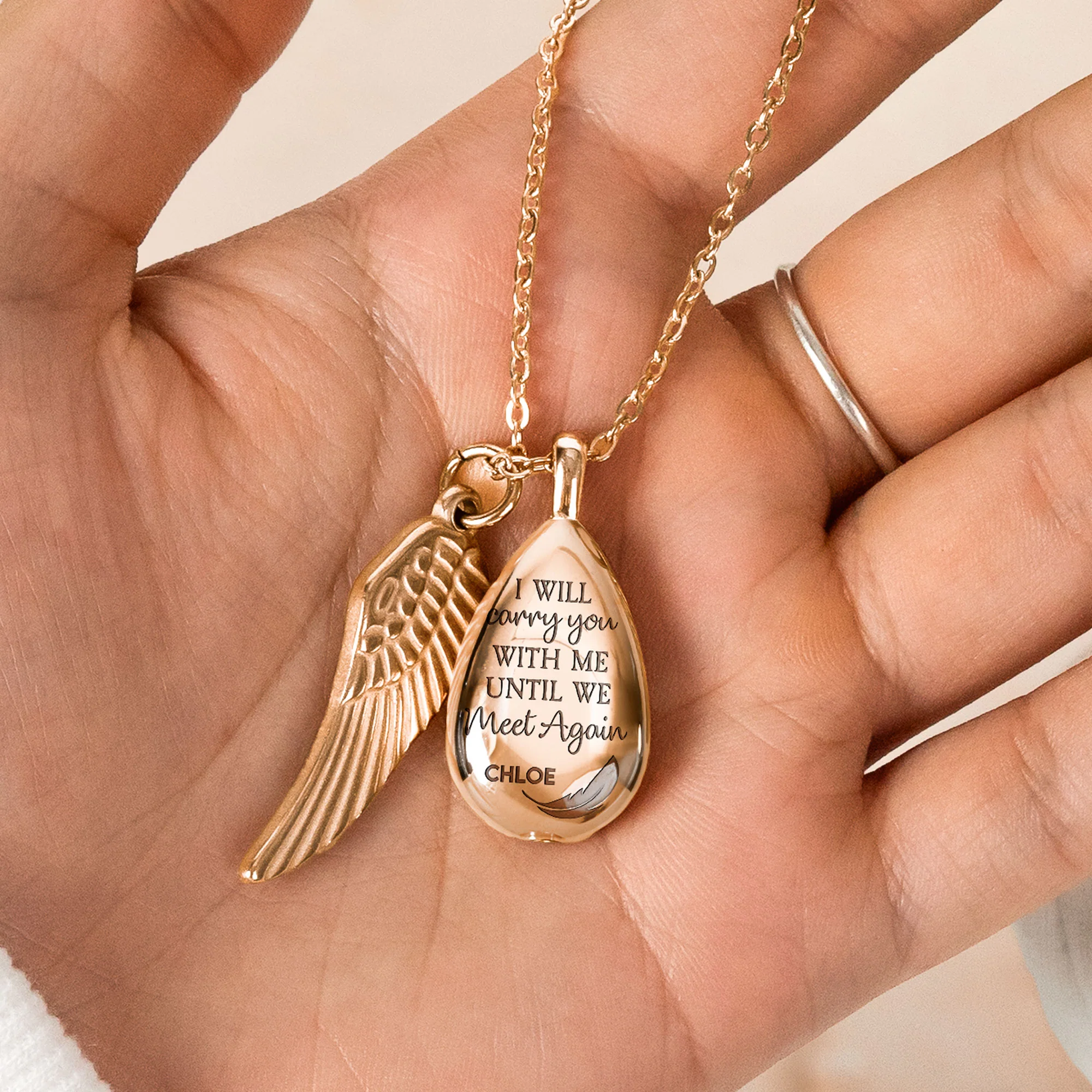 I Will Carry You With Me - Personalized Urn Necklace - Image 2
