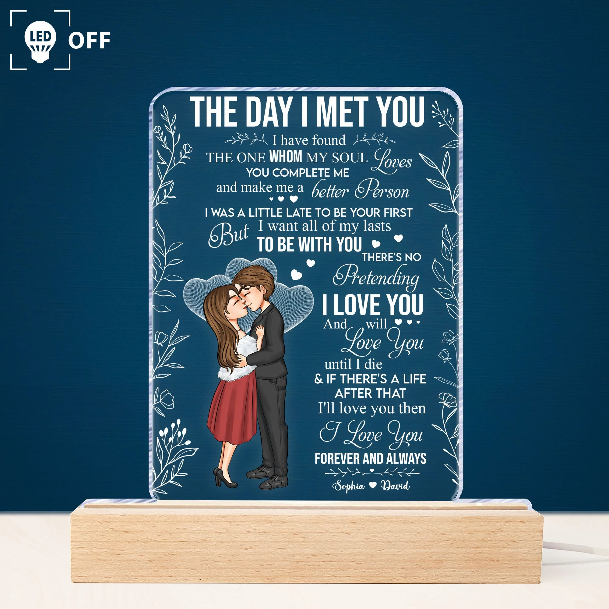 I Will Love You Until I Die - Personalized LED Light - Image 2