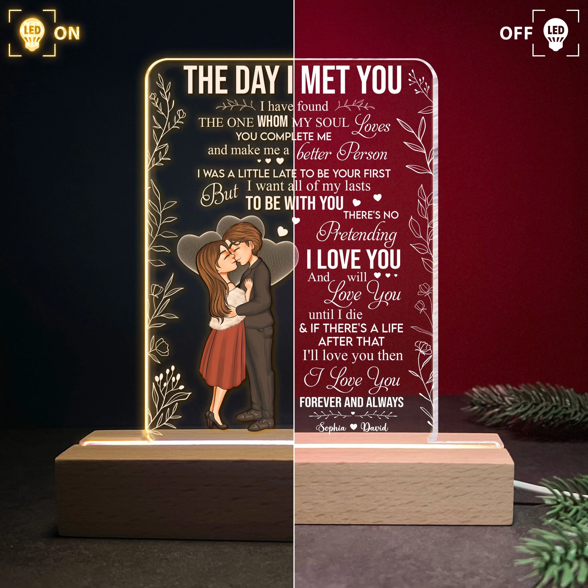 I Will Love You Until I Die - Personalized LED Light - Image 3