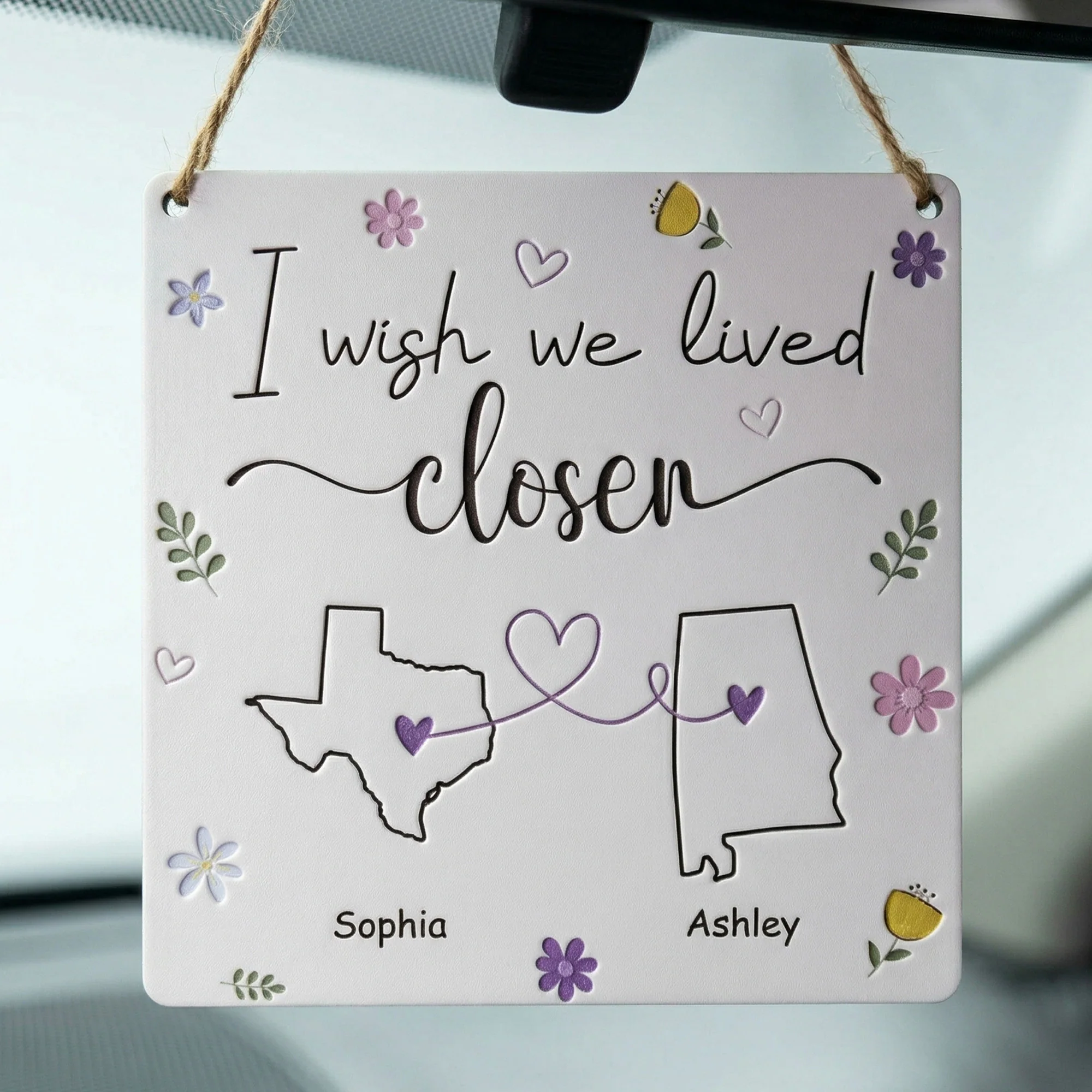 I Wish We Lived Closer Gift For Friends, Soul Sisters - Personalized Wood Sign - Image 3