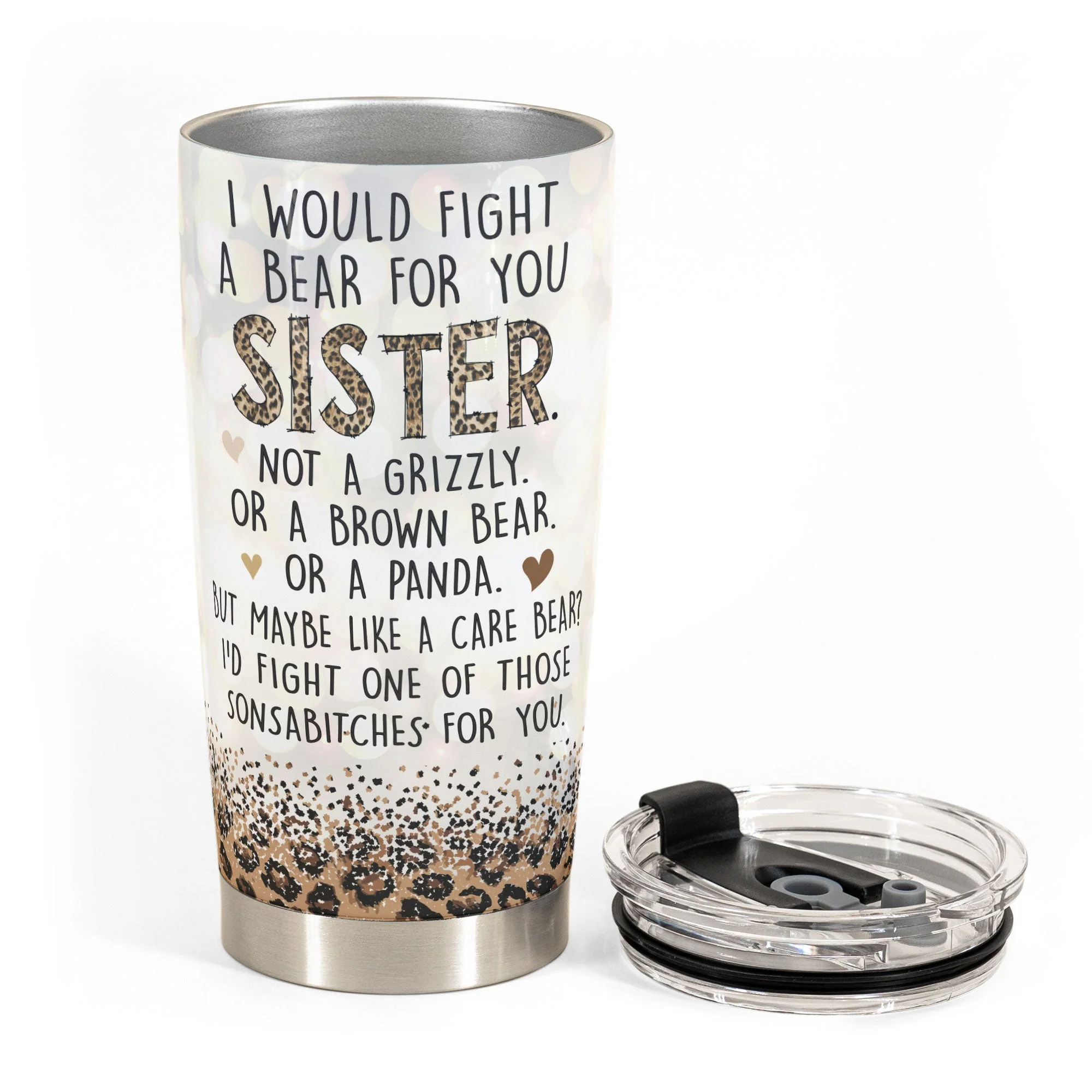 I Would Fight A Bear For You - Personalized Funny Gift For Sister - Image 4