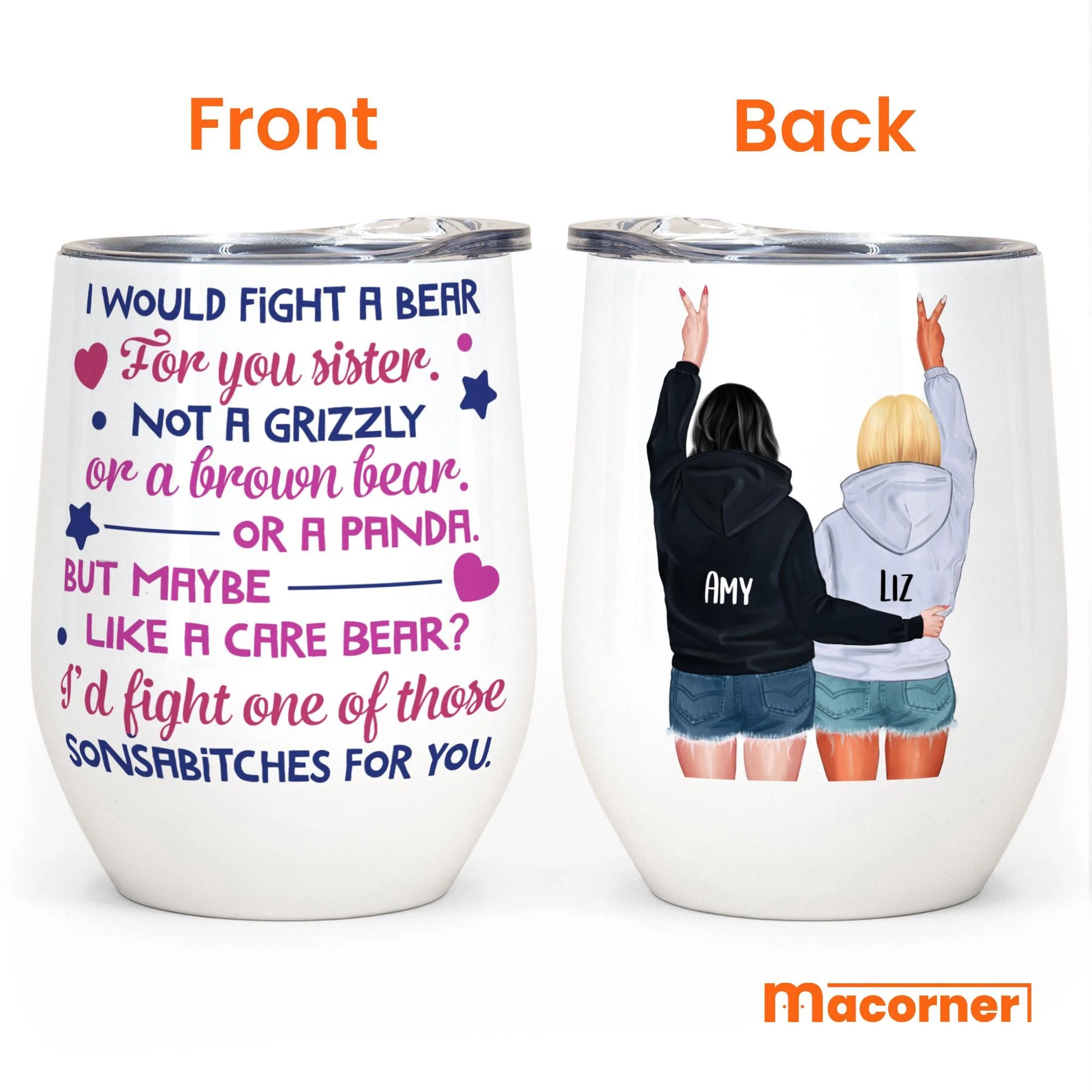 Fight One Of Those Sonsabitches - Personalized Wine Tumbler - Image 4