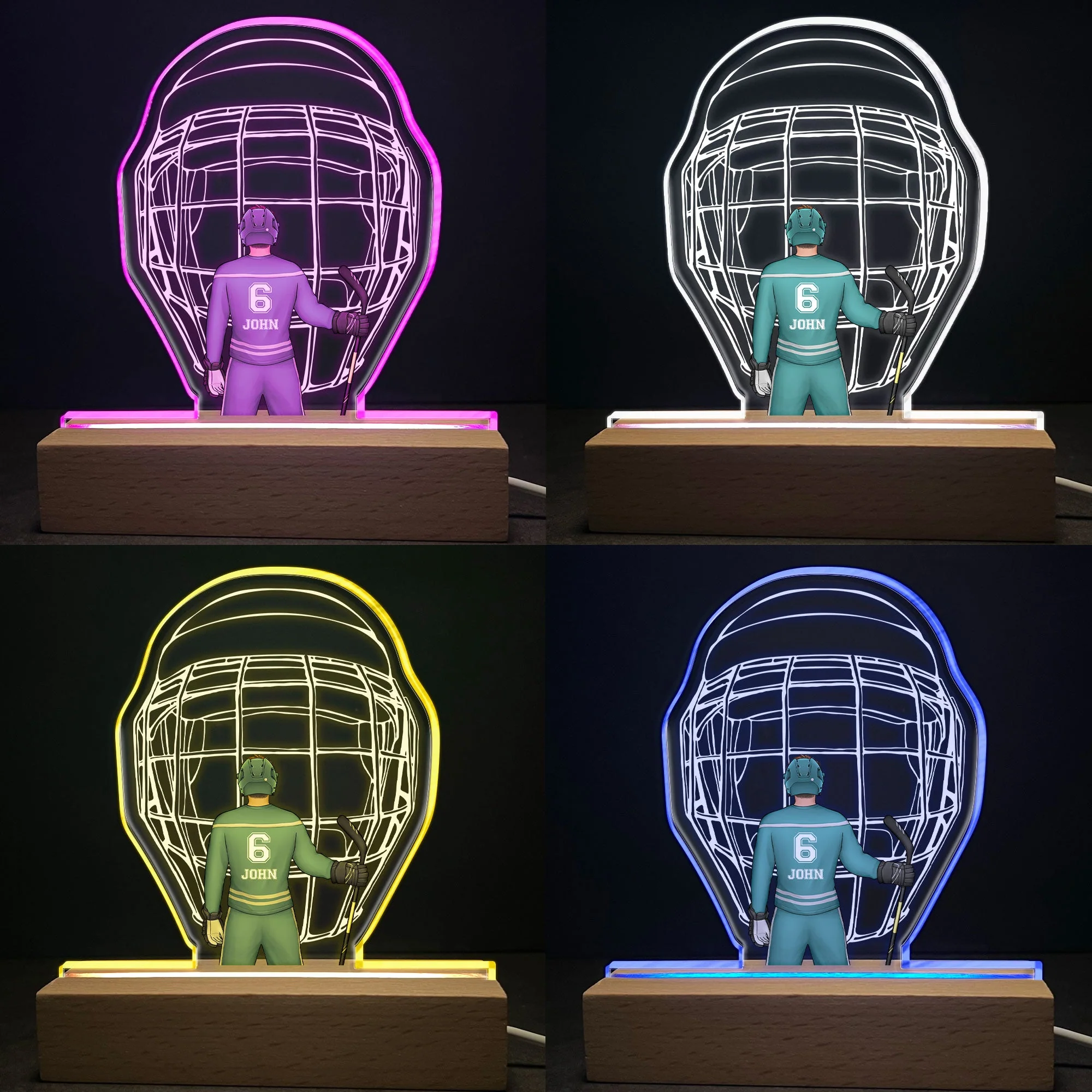 Ice Hockey Player - Personalized LED Light - Image 3