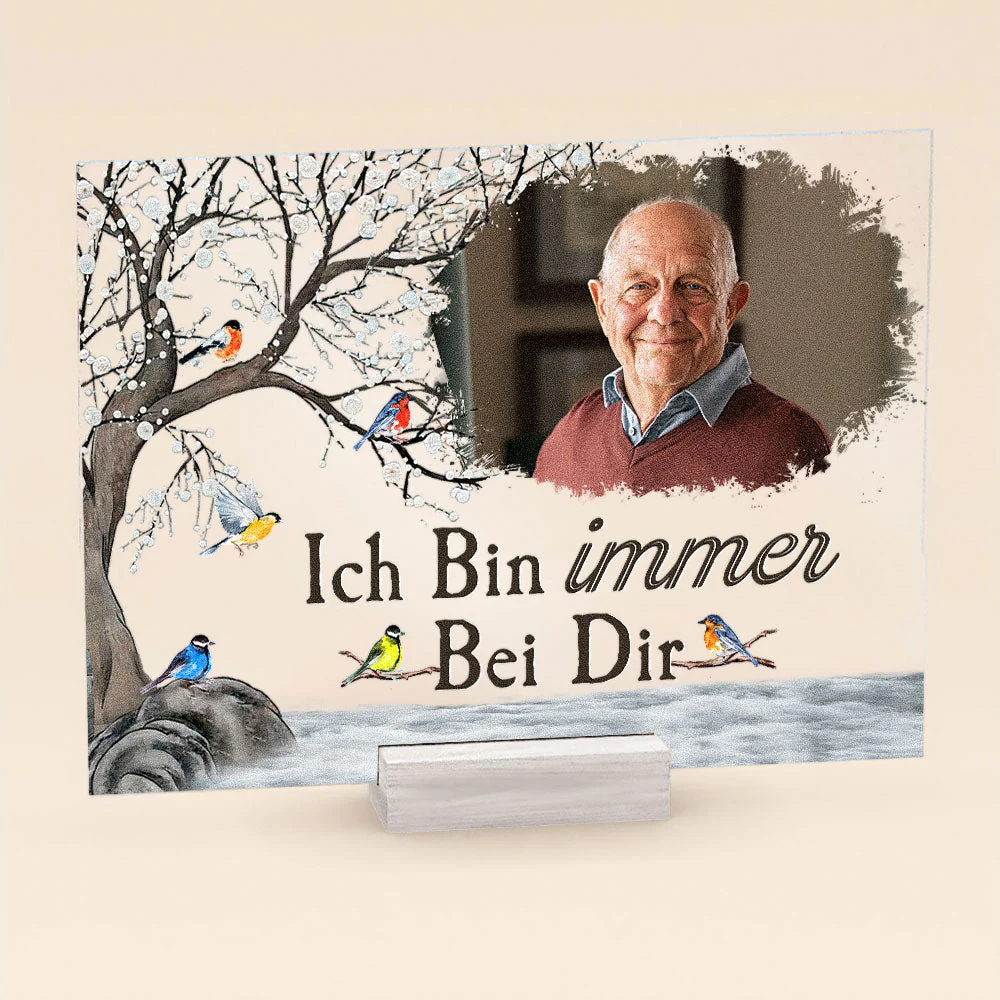 Ich Bin Immer Bei Dir I'm Always With You - Personalized Acrylic Photo Plaque - Image 4