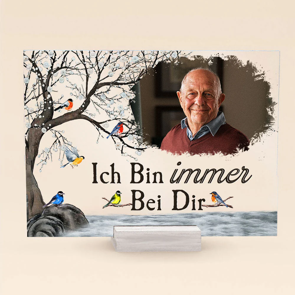 Ich Bin Immer Bei Dir I'm Always With You - Personalized Acrylic Photo Plaque - Image 6