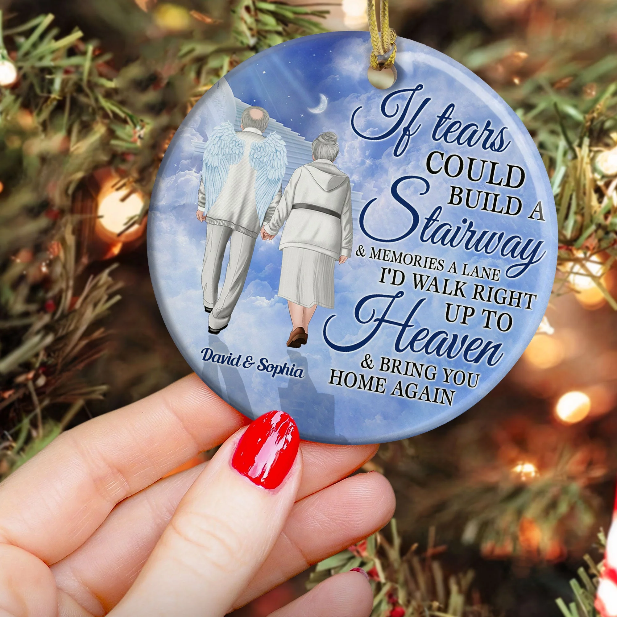 I'd Bring You Home Again - Personalized Ceramic Ornament - Memorial, Heartwarming Gift For Family Members, Dad, Mom, Life Partner, Memorial Gift - Image 3