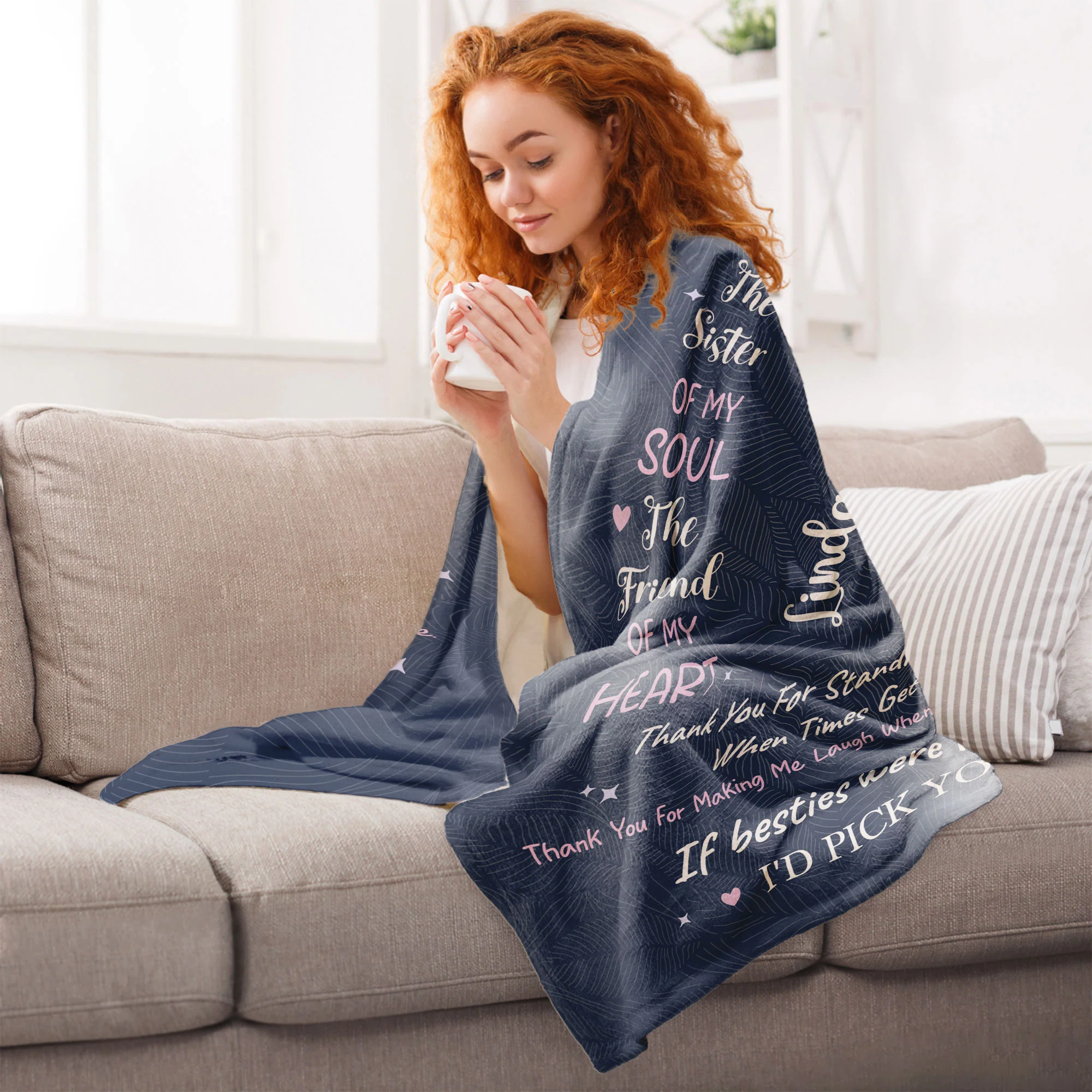 If Besties Were Flowers I'd Pick You - Custom Birth Flower - Personalized Blanket - Image 6