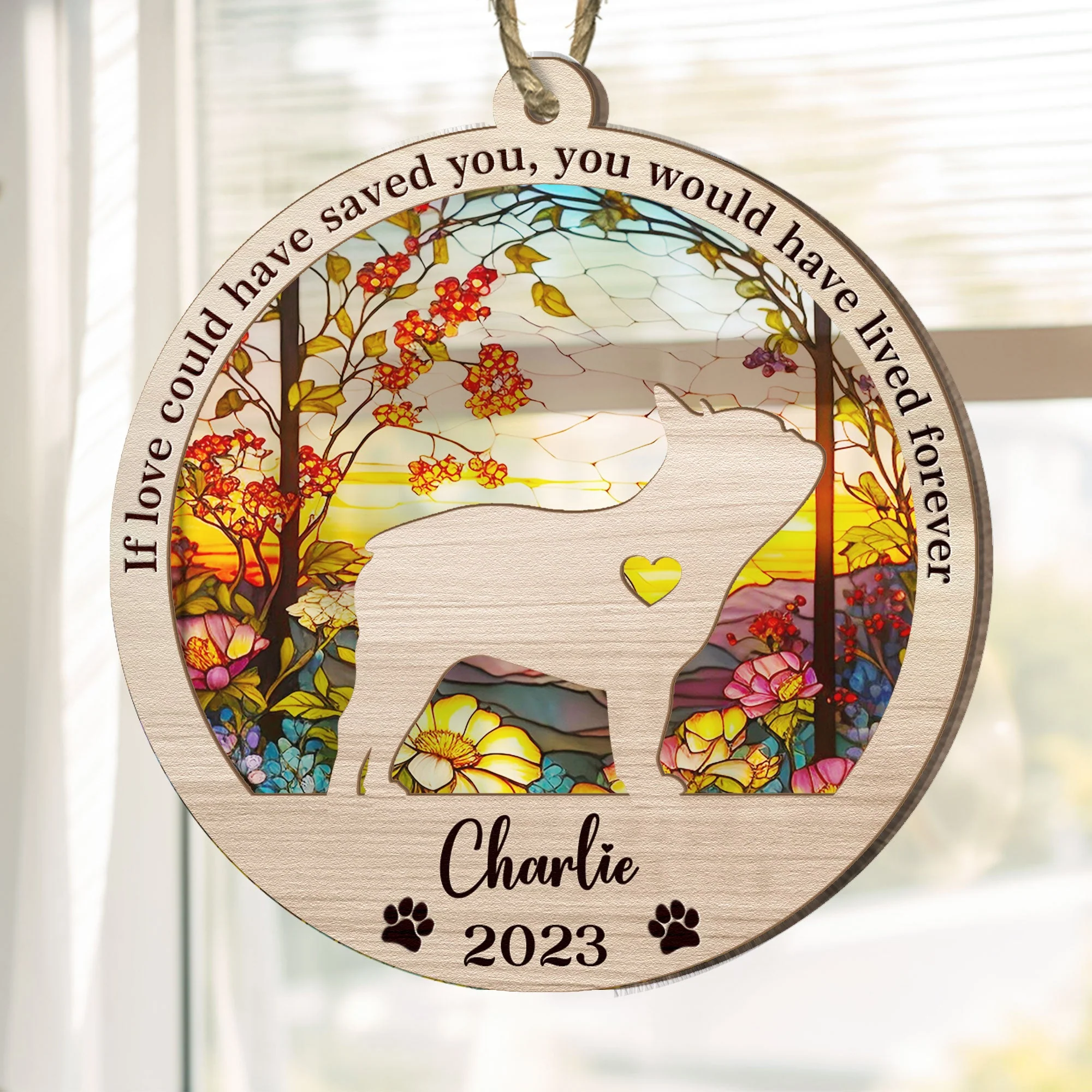 If Love Could Have Saved You - Personalized Suncatcher Ornament - Image 2