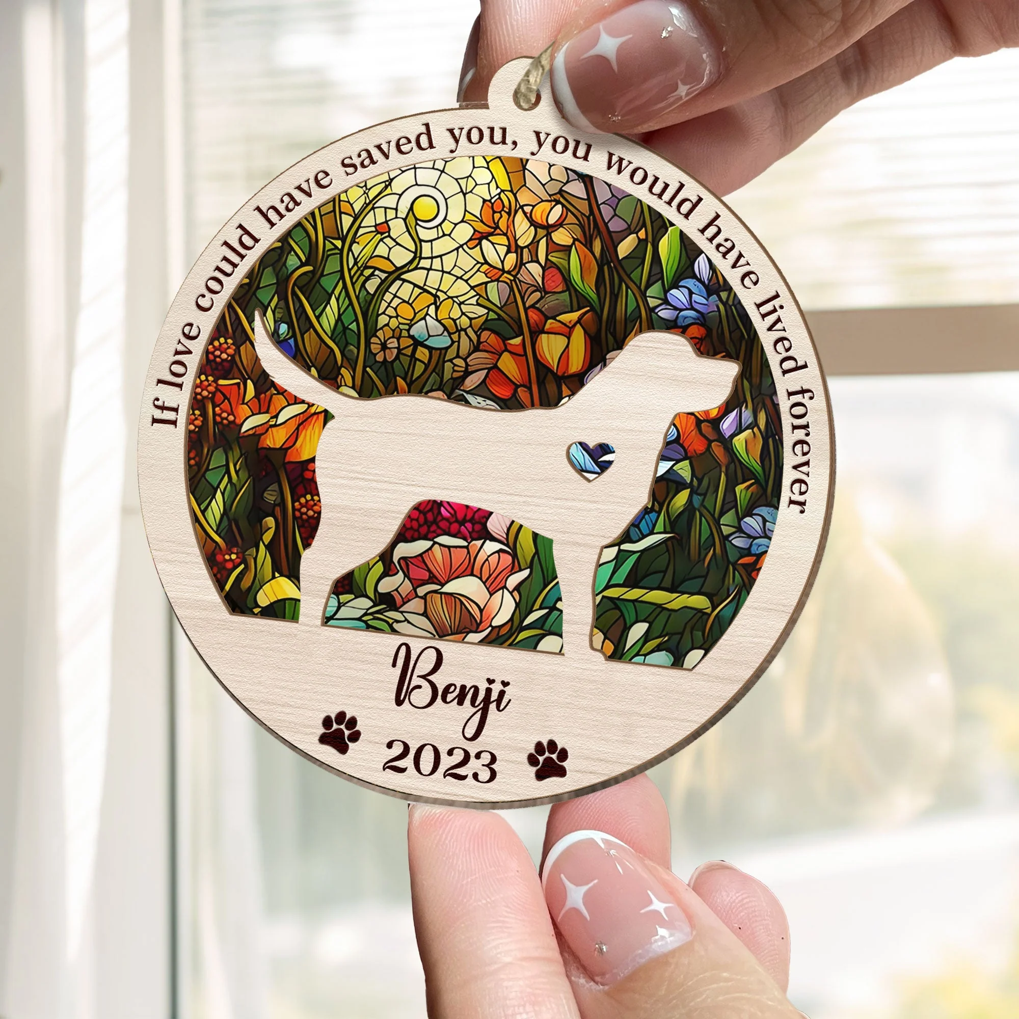If Love Could Have Saved You - Personalized Suncatcher Ornament - Image 3