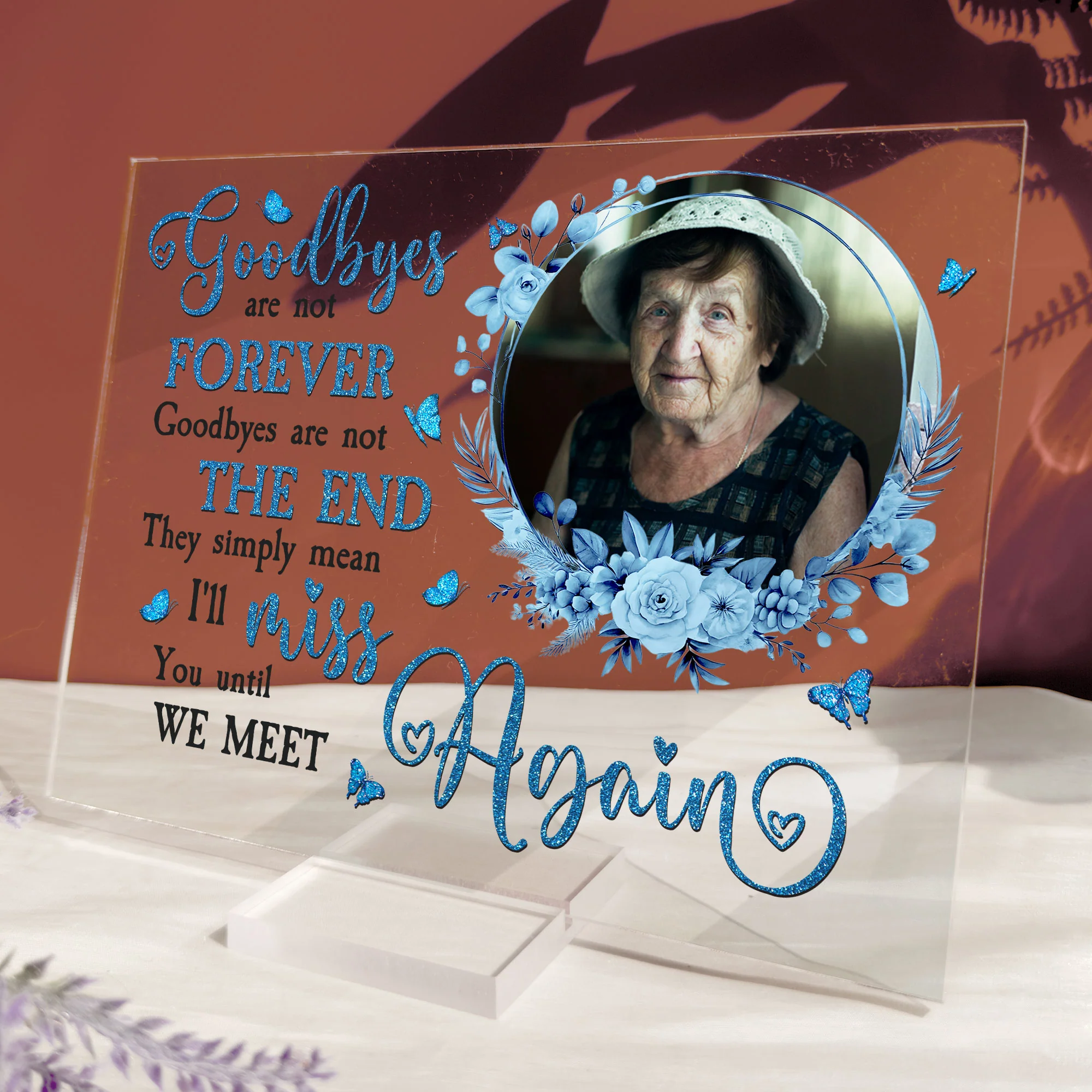 I'll Miss You Until We Meet Again - Personalized Acrylic Photo Plaque - Image 6