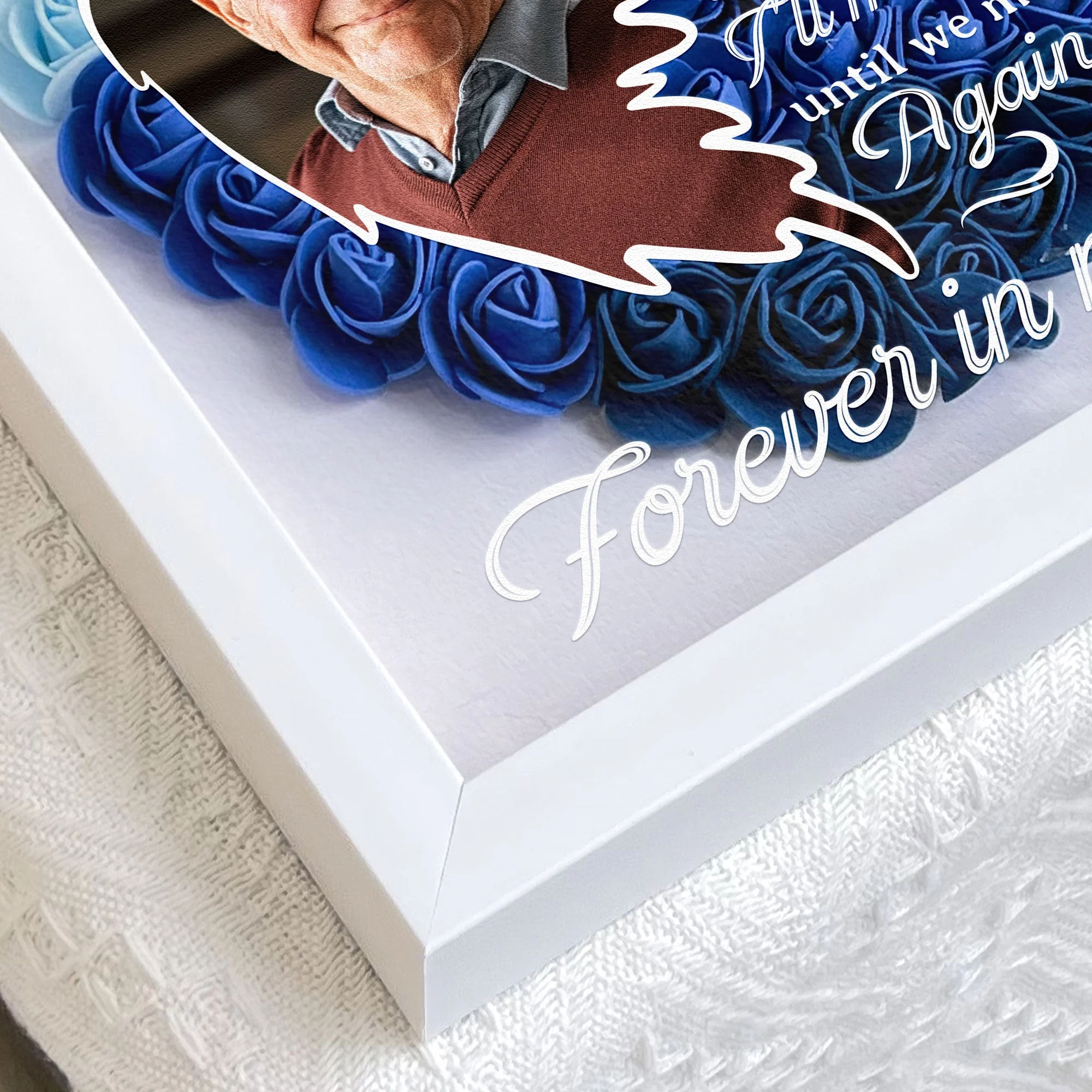 I'll Miss You Until We Meet Again - Personalized Photo Flower Shadow Box - Image 6