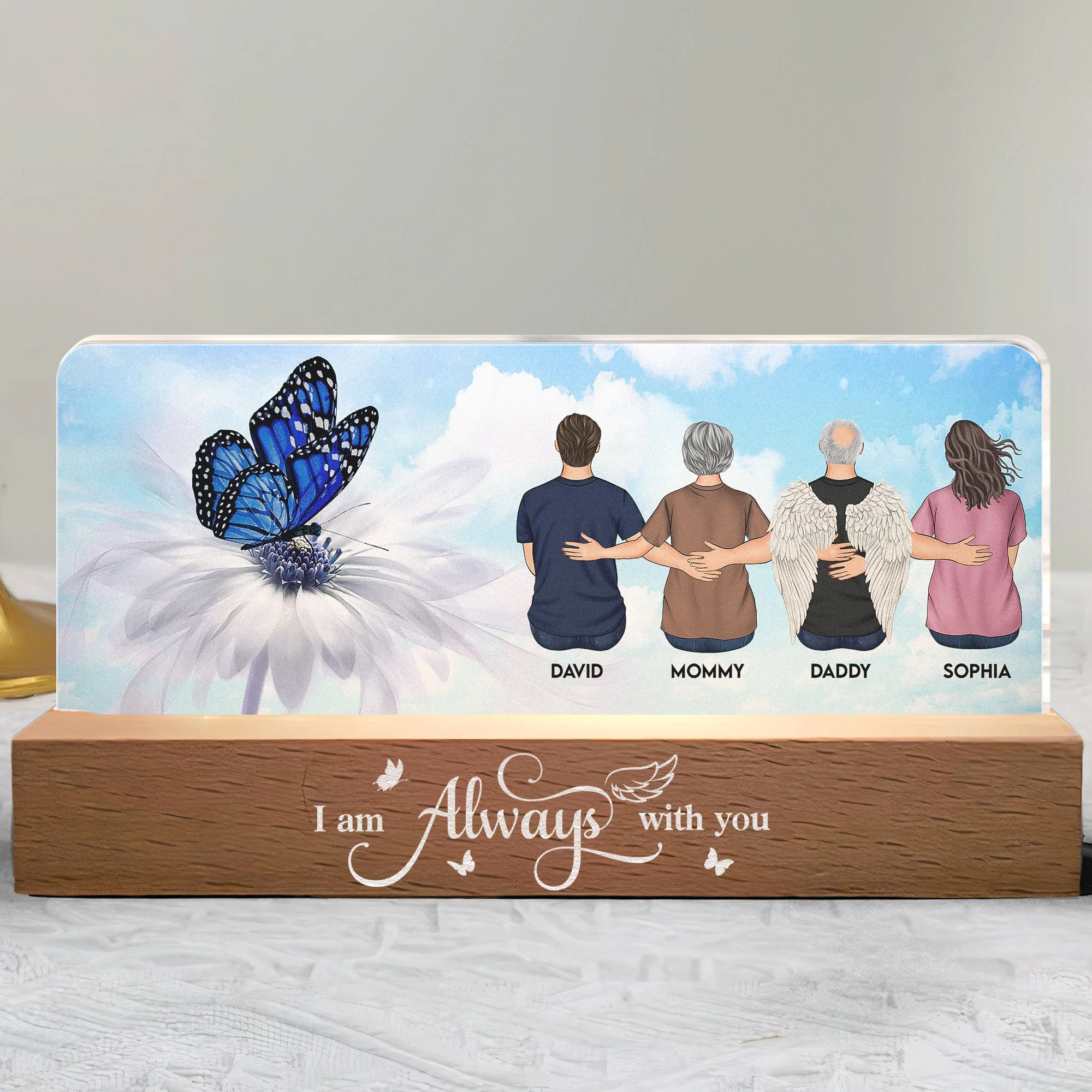 I'm Always With You - Butterfly Version - Personalized LED Night Light - Image 4