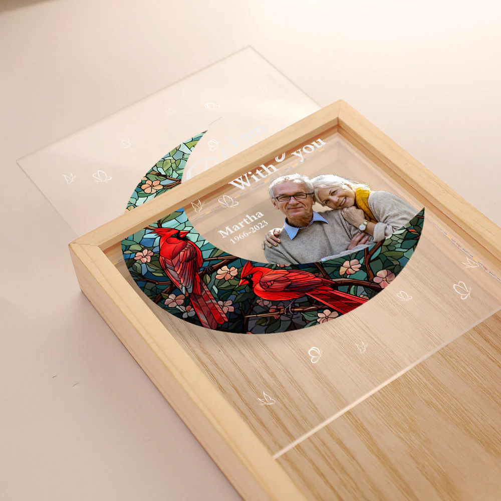 I'm Always With You For Loss Of Loved Ones - Personalized Photo Frame Light Box - Image 5