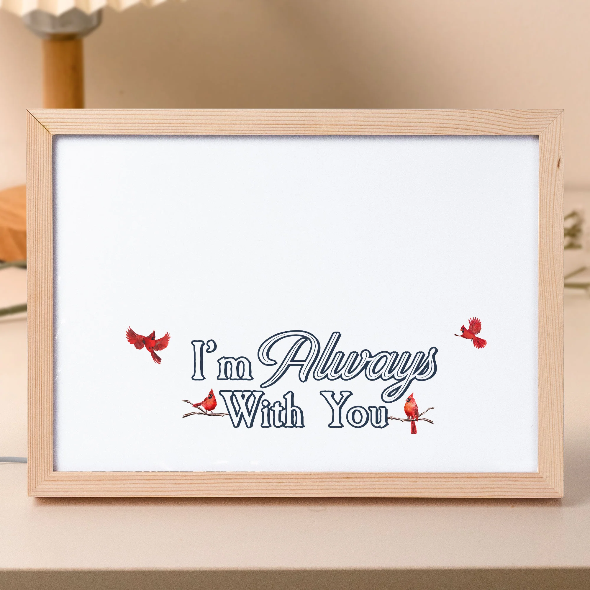 I'm Always With You Memorial - Personalized Photo Light Up Picture Frame - Image 4