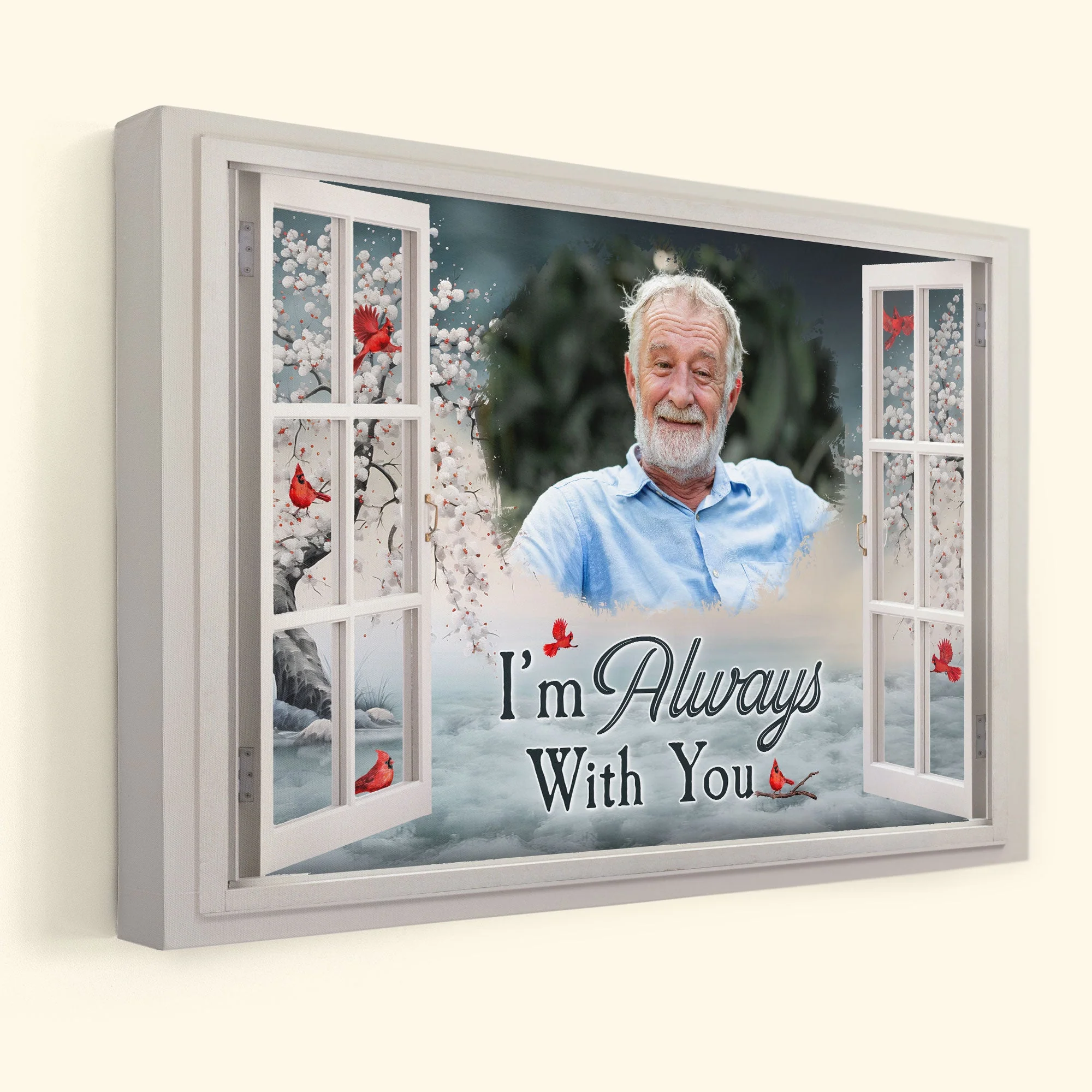 I'm Always With You Memorial - Personalized Photo Wrapped Canvas - Image 4