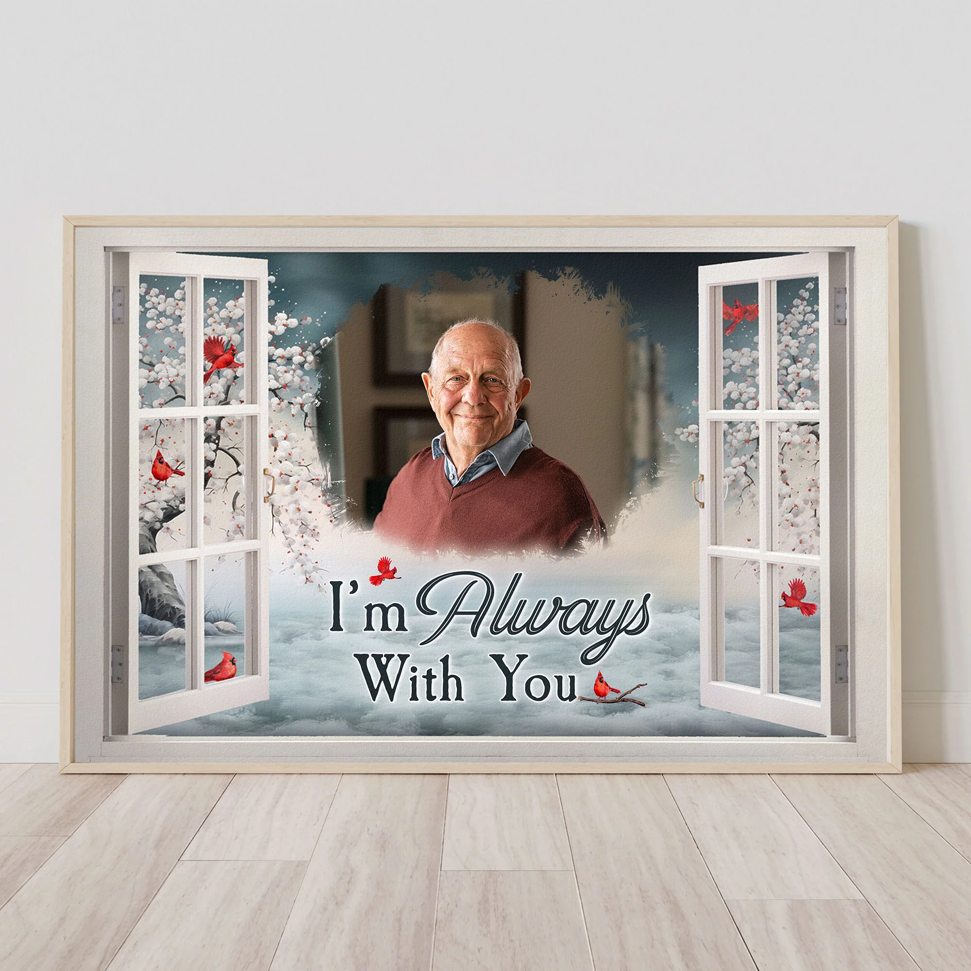 I'm Always With You Memorial - Personalized Photo Wrapped Canvas - Image 7