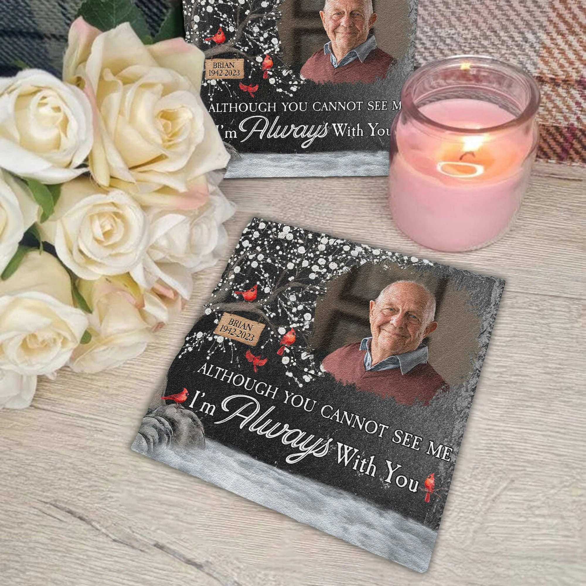 I'm Always With You Memorial Stone - Personalized Photo Garden Stone - Image 6