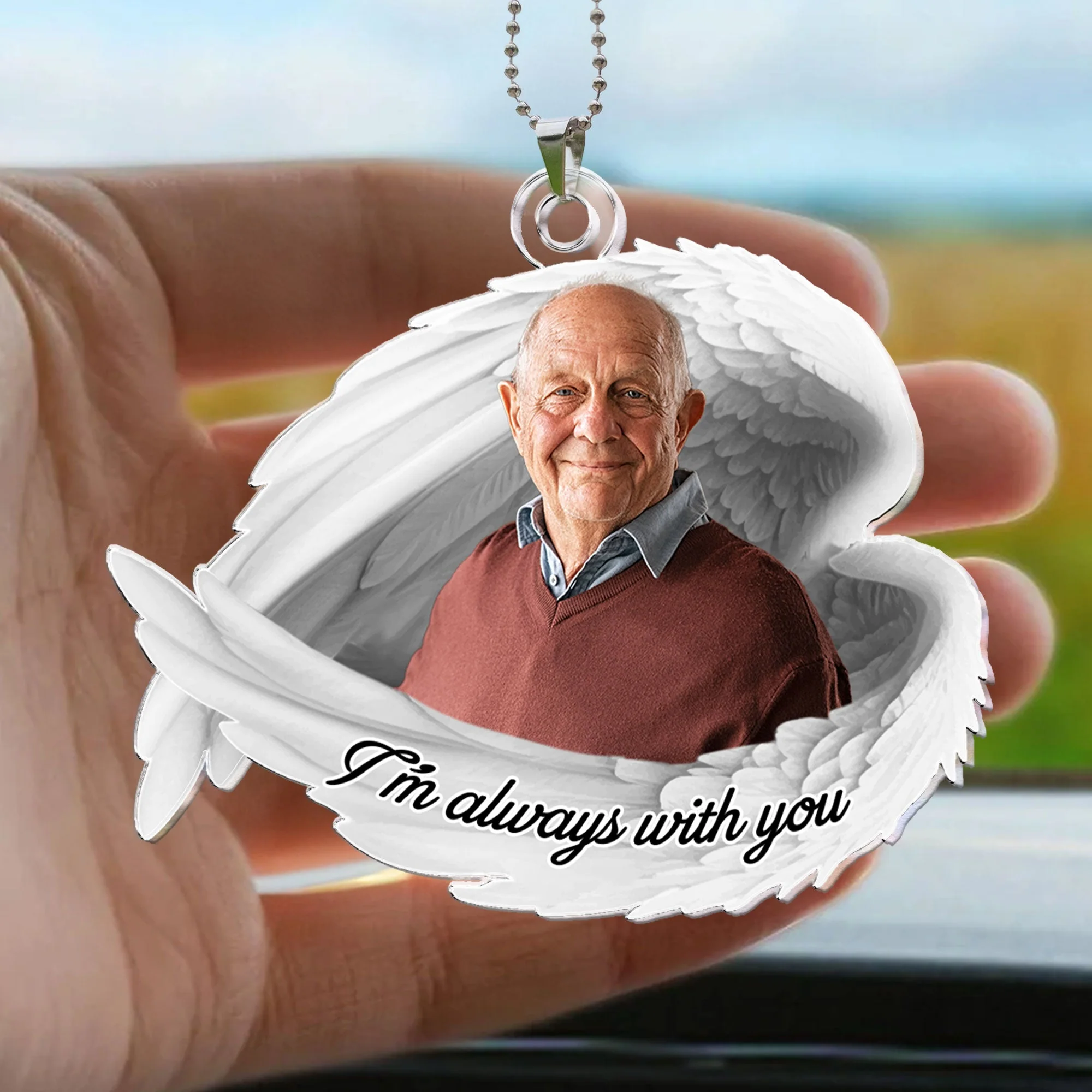 I'm Always With You - Personalized Photo Rear View Mirror Accessory - Image 5