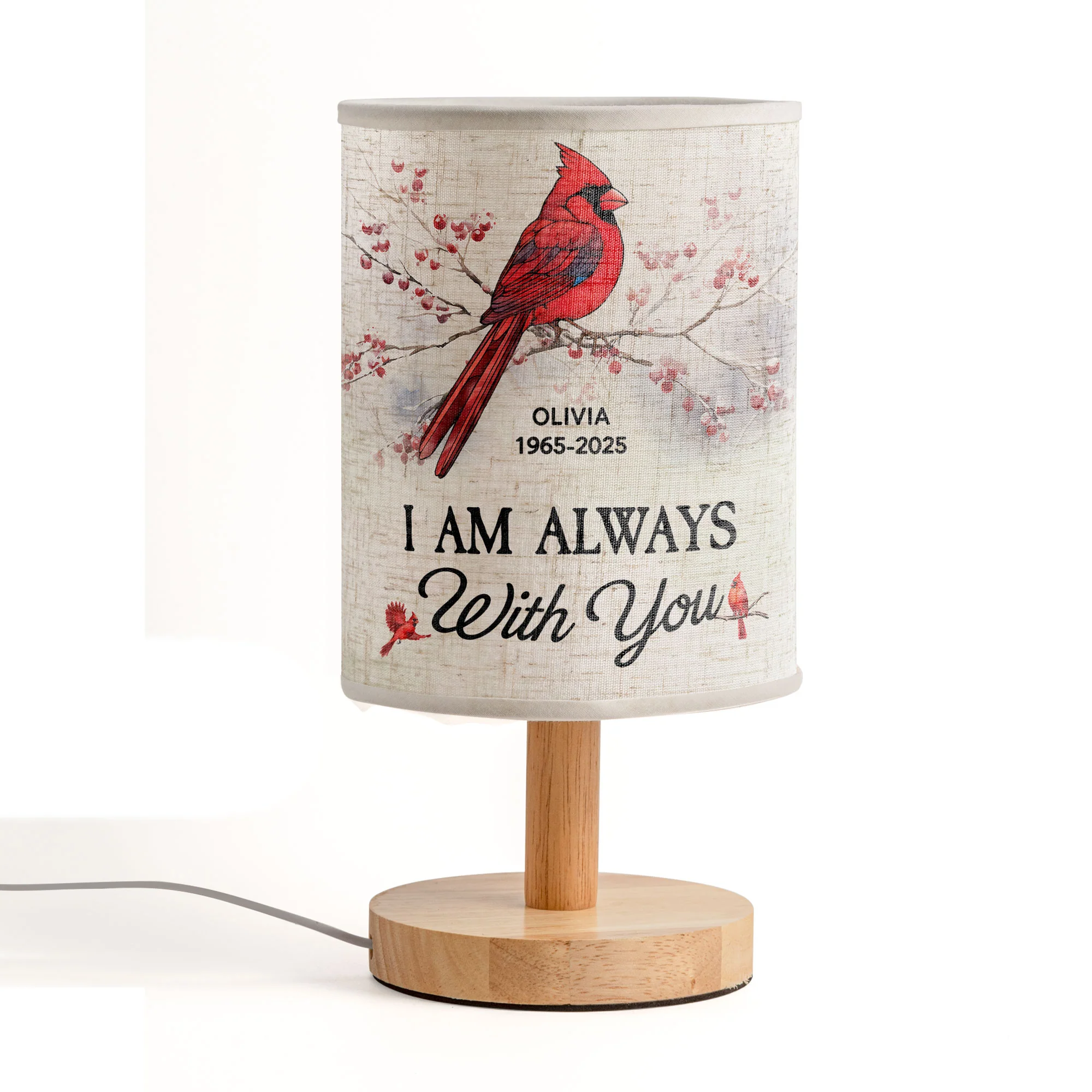 I'm Always With You - Personalized Fabric Lamp - Image 2