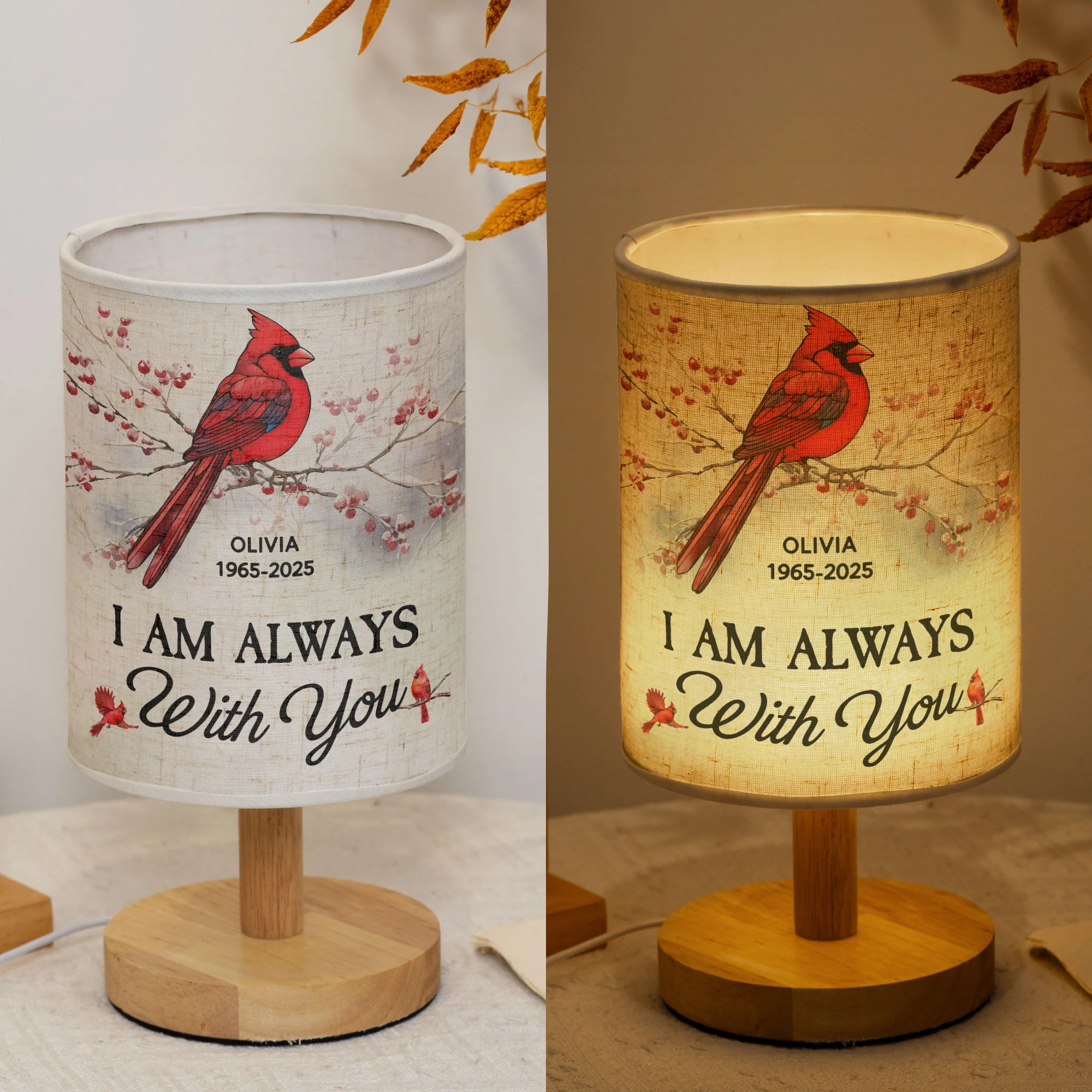 I'm Always With You - Personalized Fabric Lamp - Image 4
