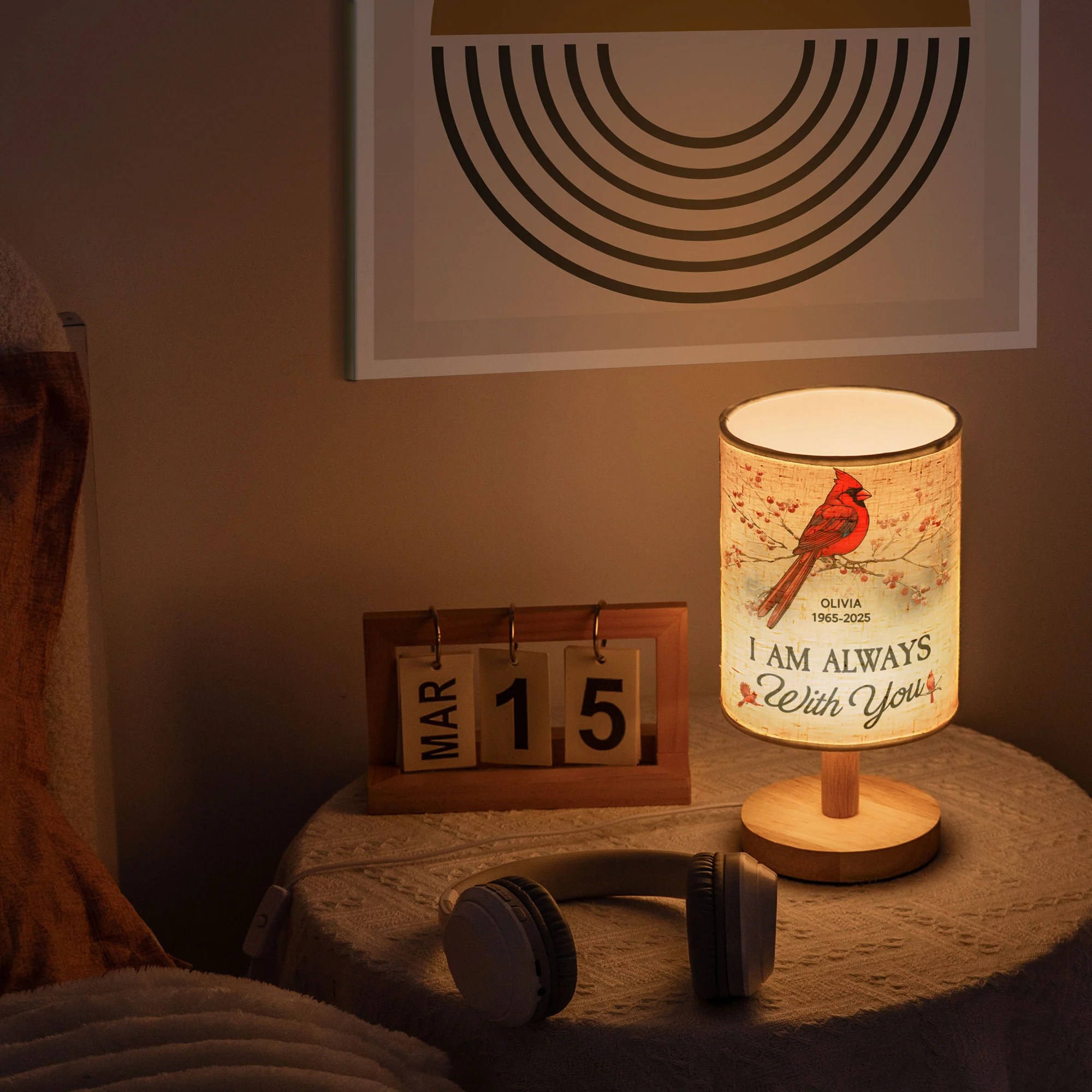 I'm Always With You - Personalized Fabric Lamp - Image 5