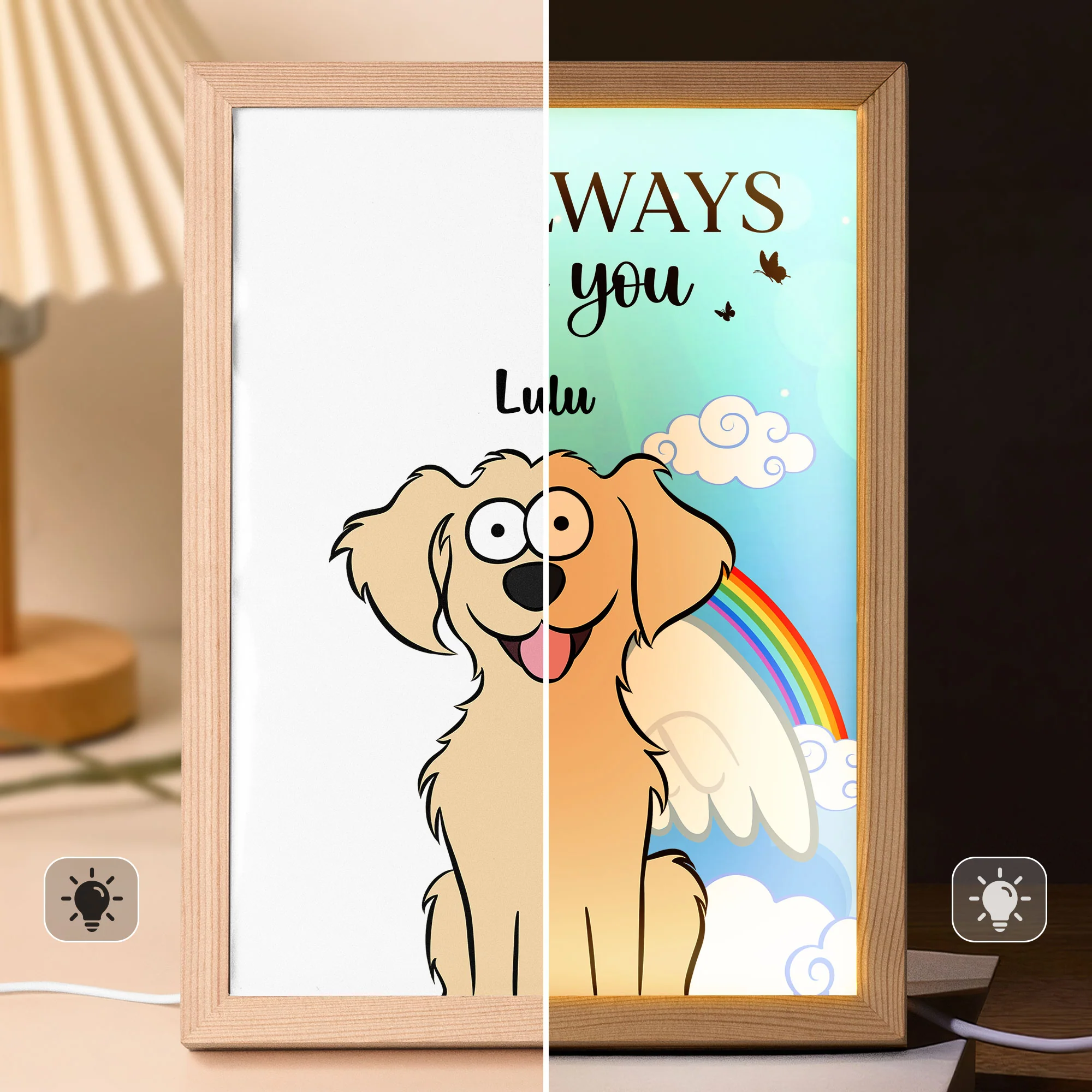 I'm Always With You - Personalized Light Up Picture Frame - Image 4