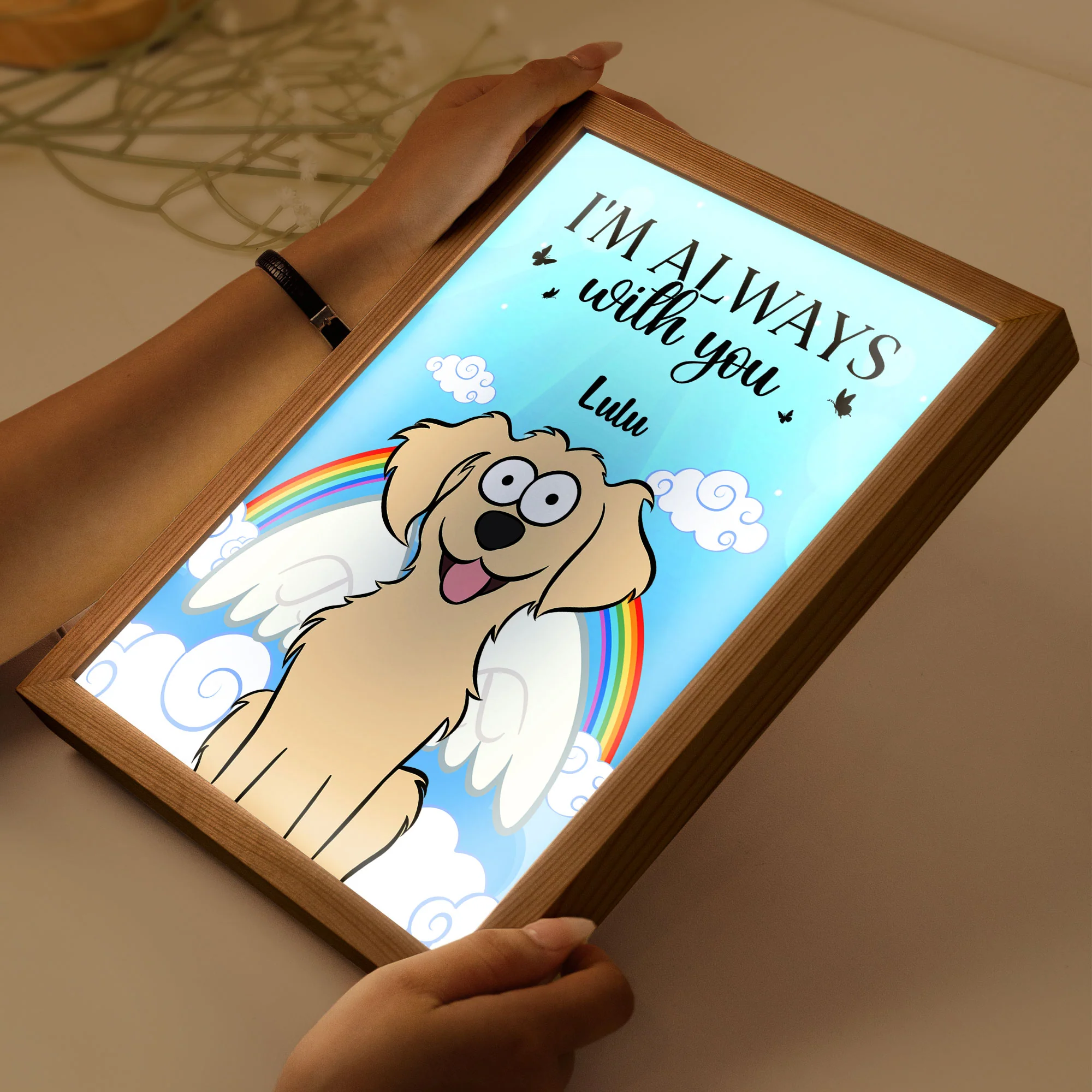 I'm Always With You - Personalized Light Up Picture Frame - Image 6