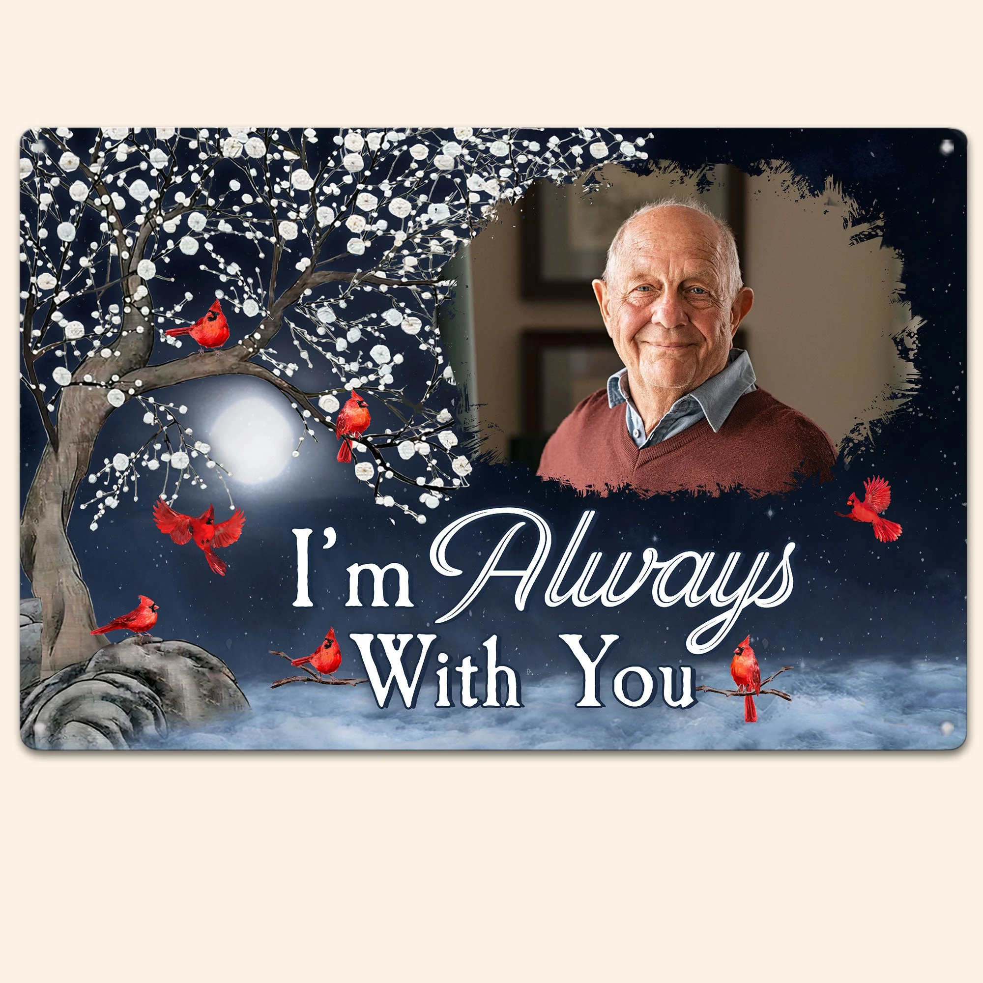 I'm Always With You - Personalized Metal Photo Sign - Image 4