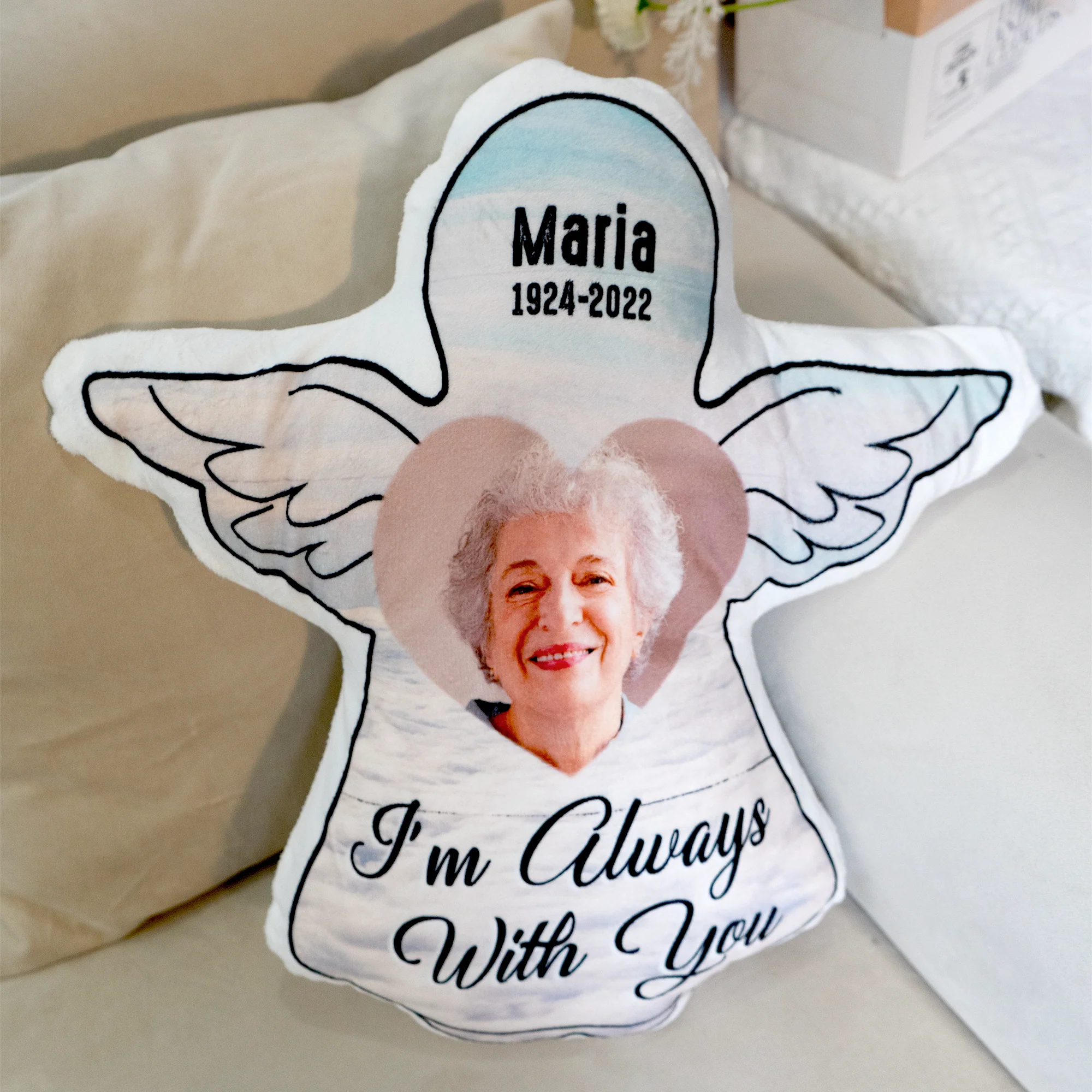I'm Always With You - Personalized Photo Custom Shaped Pillow - Image 4