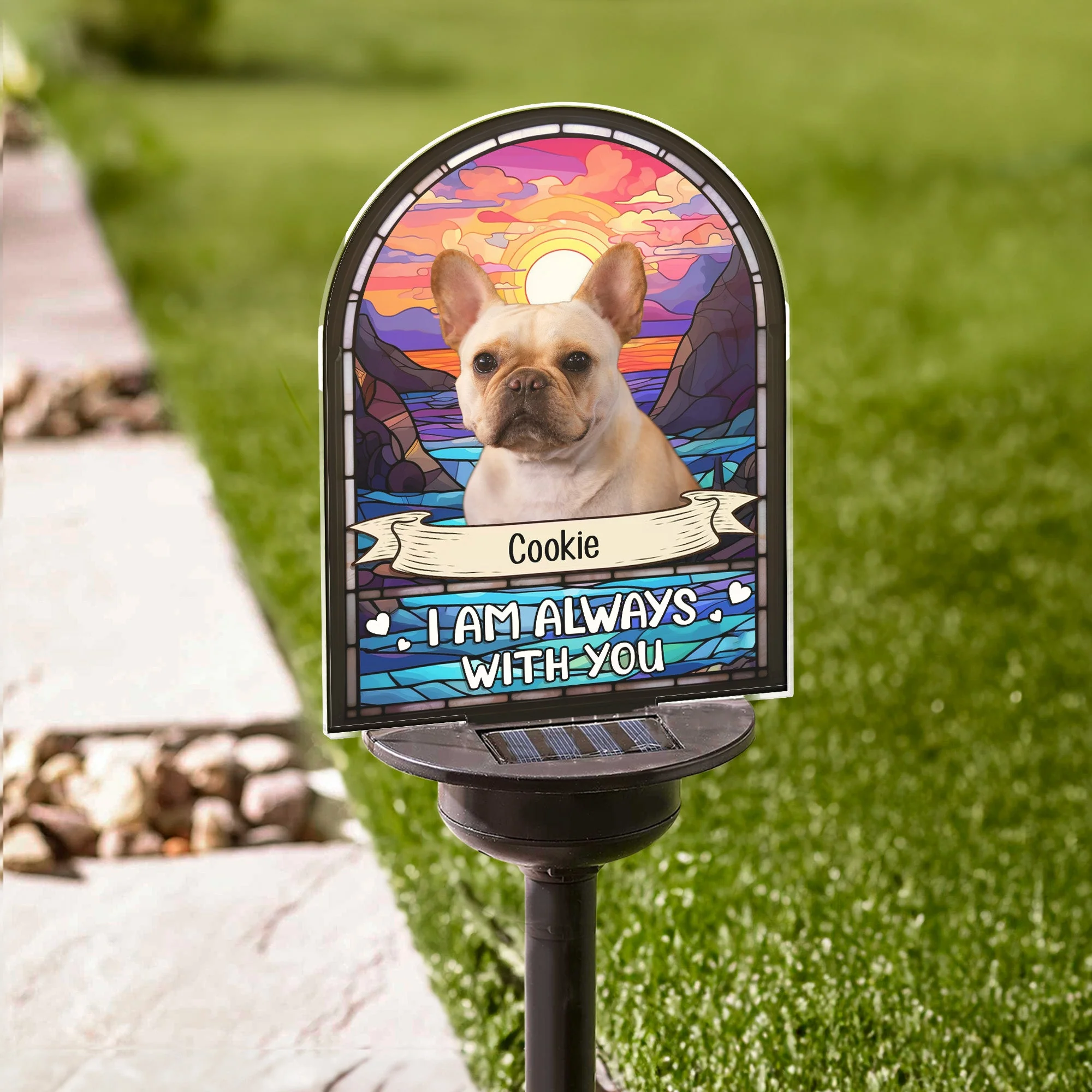 Loss of Pet - I'm Always With You - Personalized Photo Solar Light - Image 4