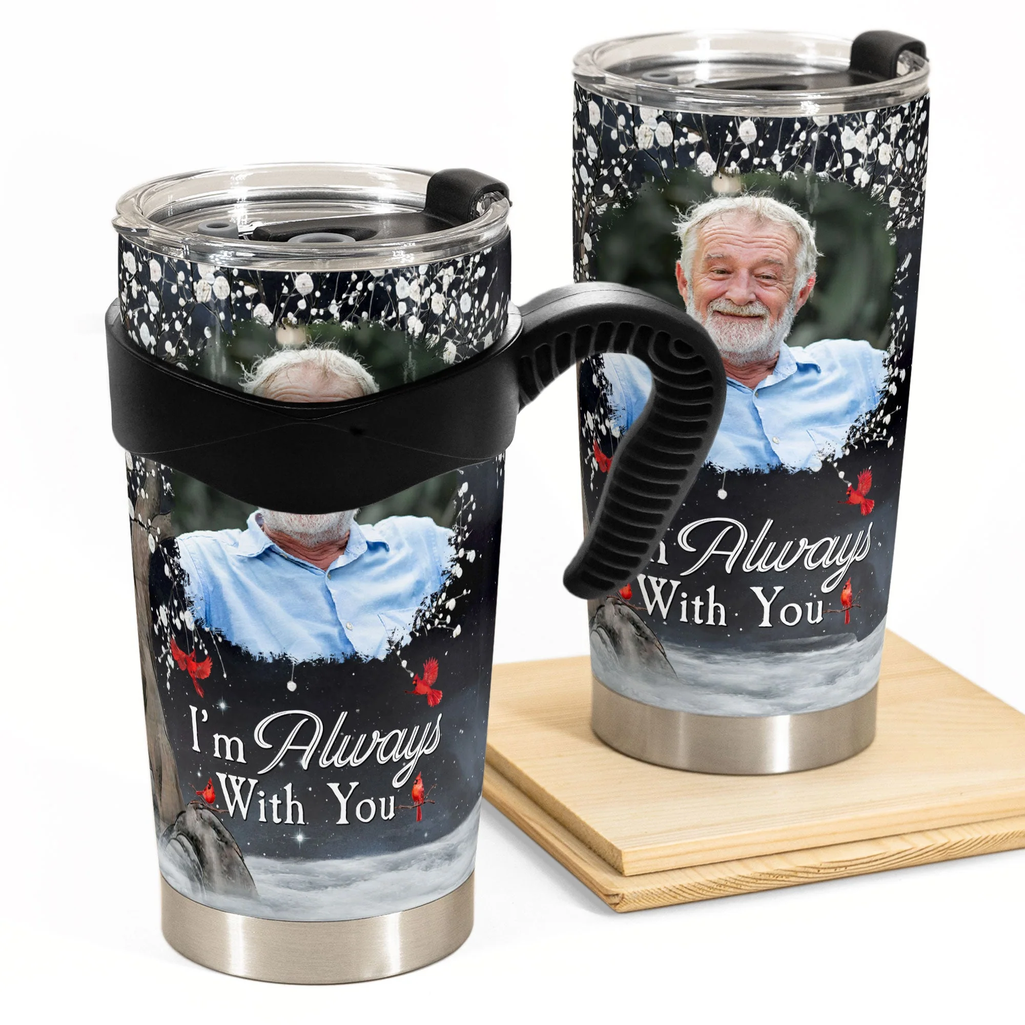 I'm Always With You - Personalized Photo Tumbler Cup - Image 7