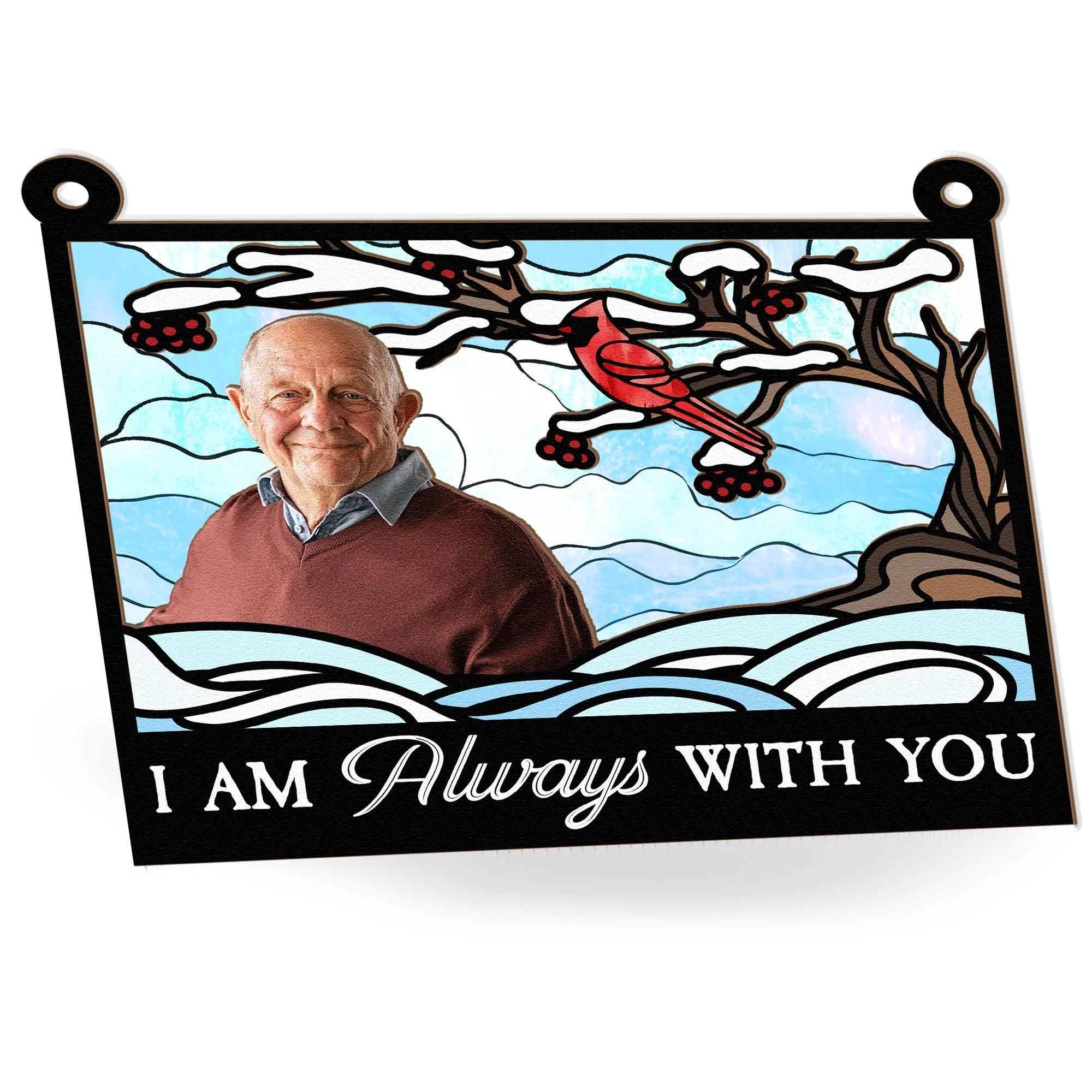 I'm Always With You - Personalized Photo Window Hanging Suncatcher Ornament - Image 5