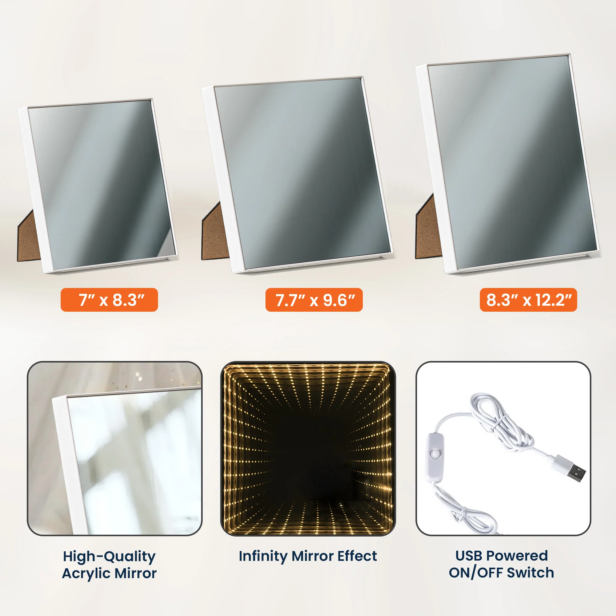 I'm As Lucky As Can Be - Personalized Infinity Mirror Light Box - Image 6
