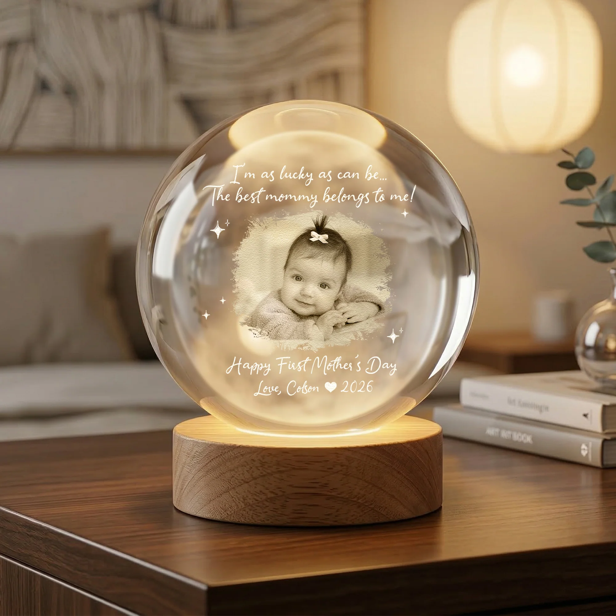 I’m As Lucky As Can Be…The Best Mommy Belongs To Me! - Personalized Night Light - Image 2