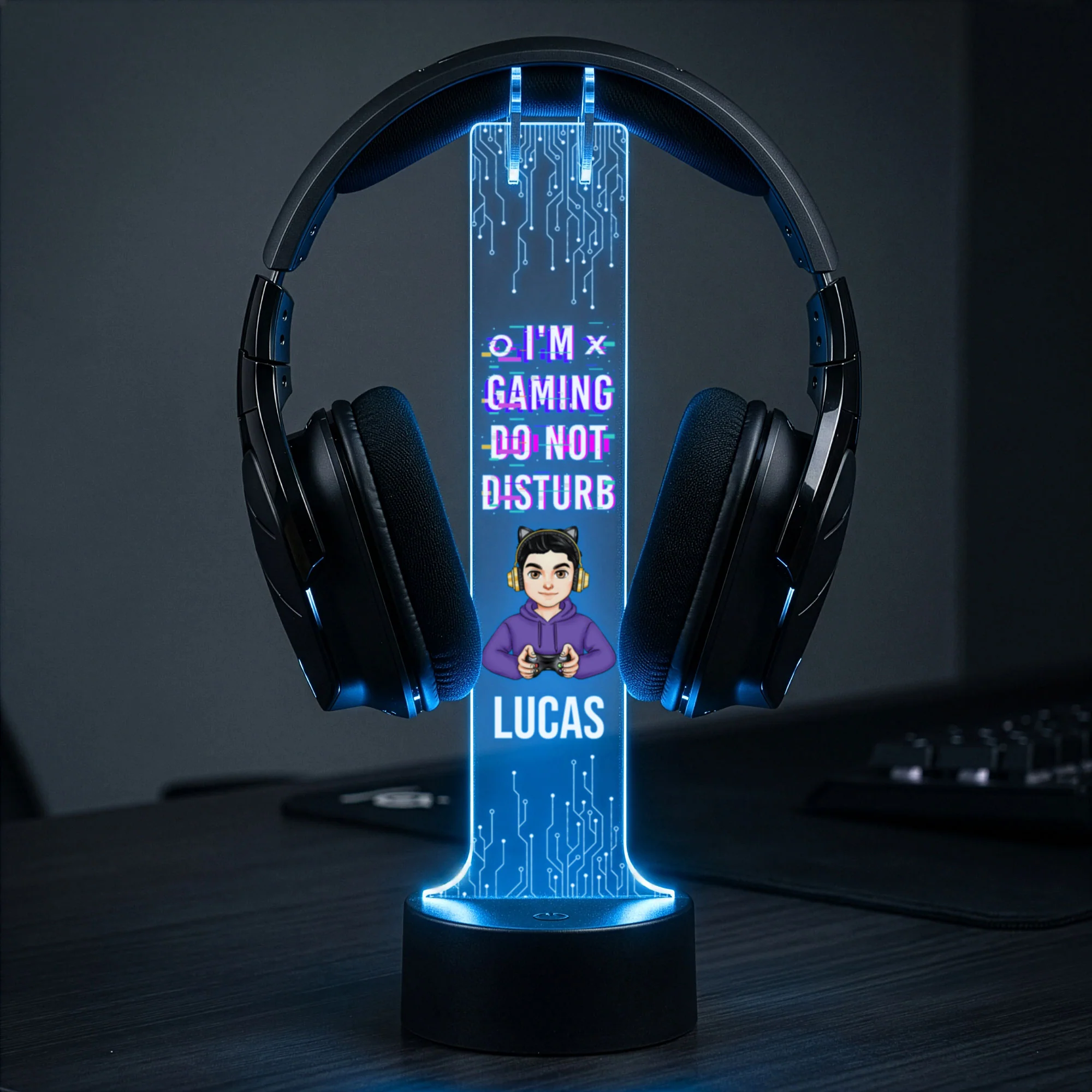 I'm Gaming Do Not Disturb - Personalized Headphone Stand - Image 2