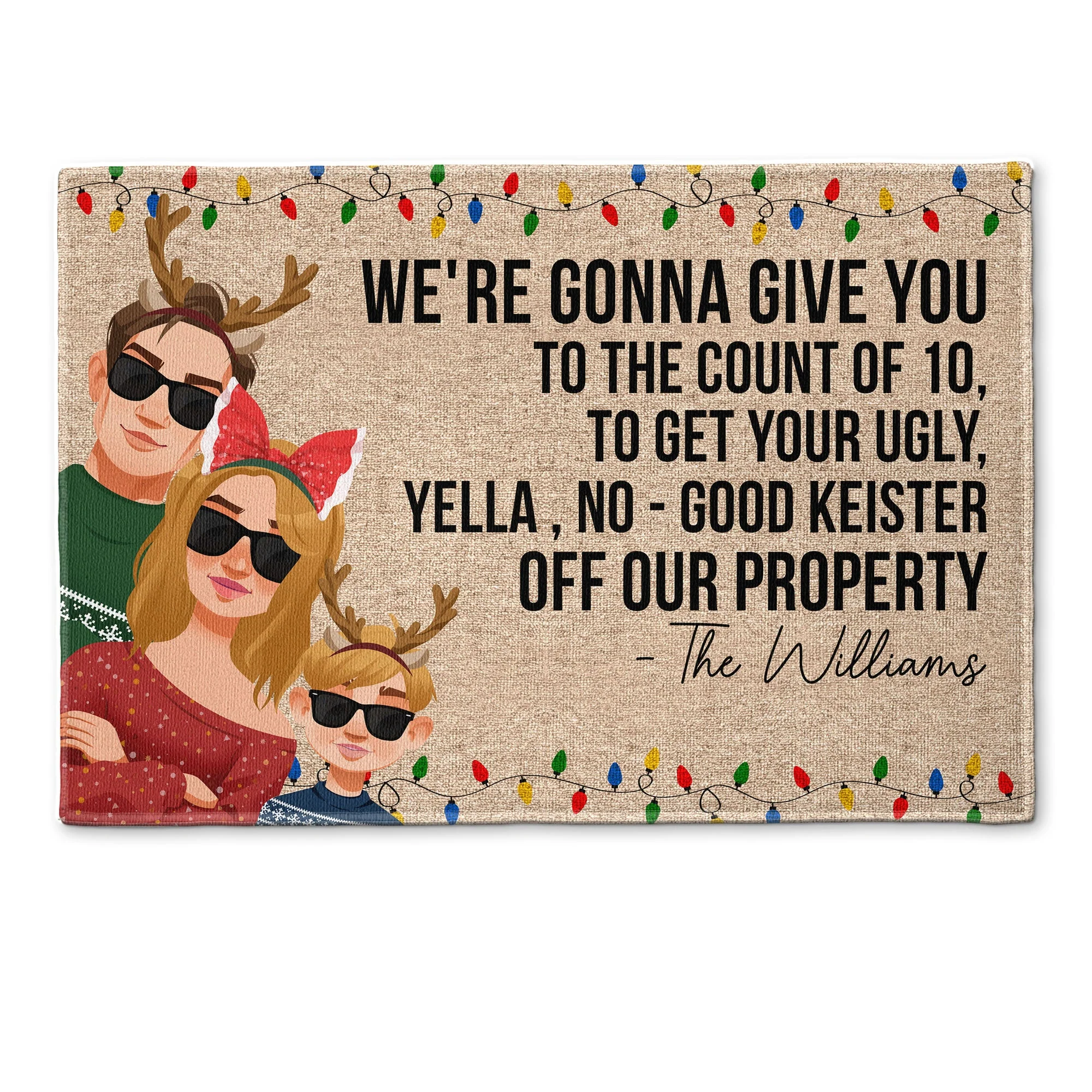 I'm Gonna Give You To The Count Of 10 - Personalized Doormat - Image 2