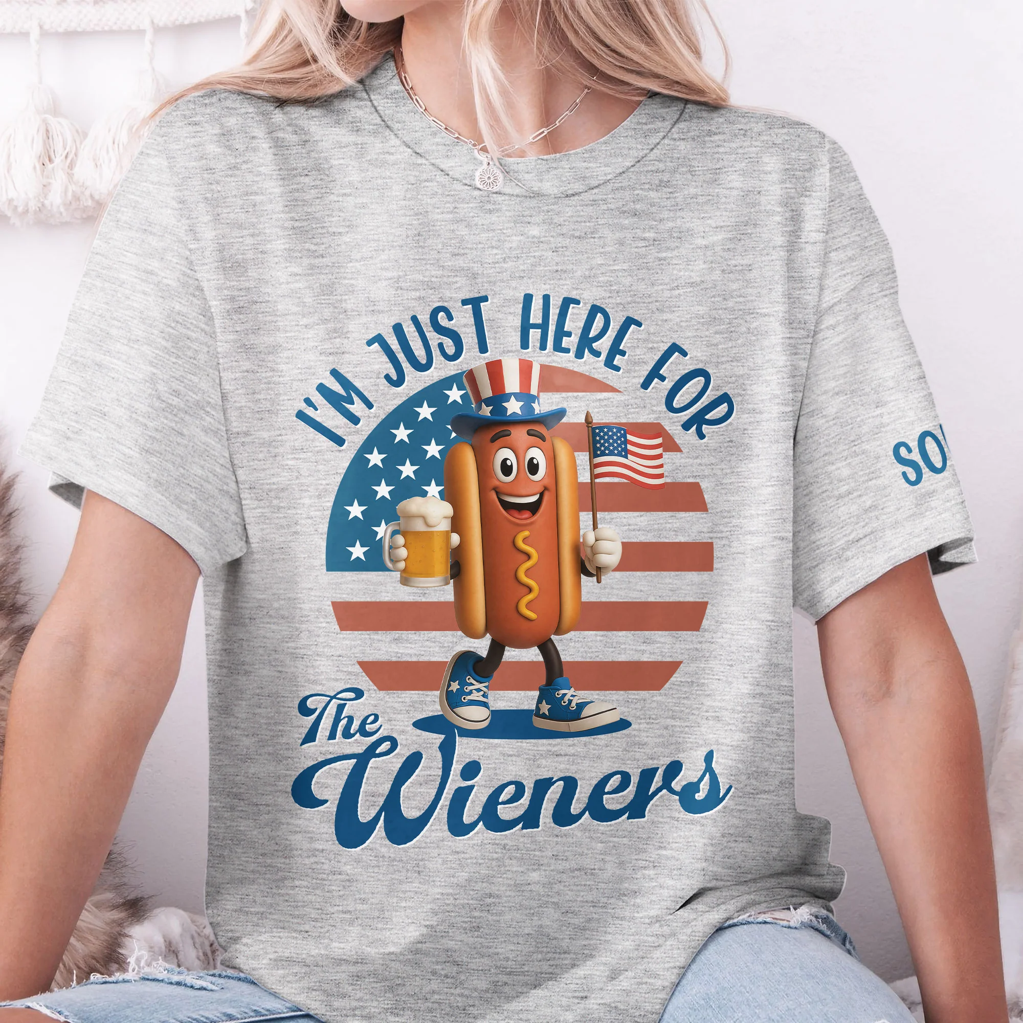 I'm Just Here For The Wieners - Personalized Shirt - Image 3