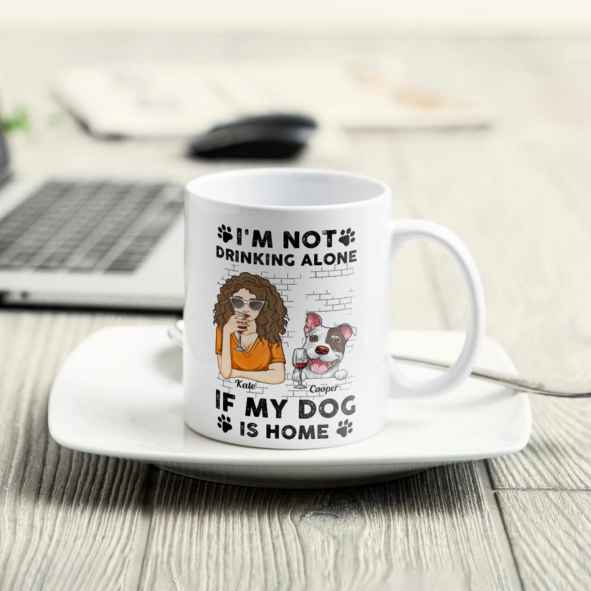 I'm Not Drinking Alone If My Pets Are Home - Personalized Mug - Image 2