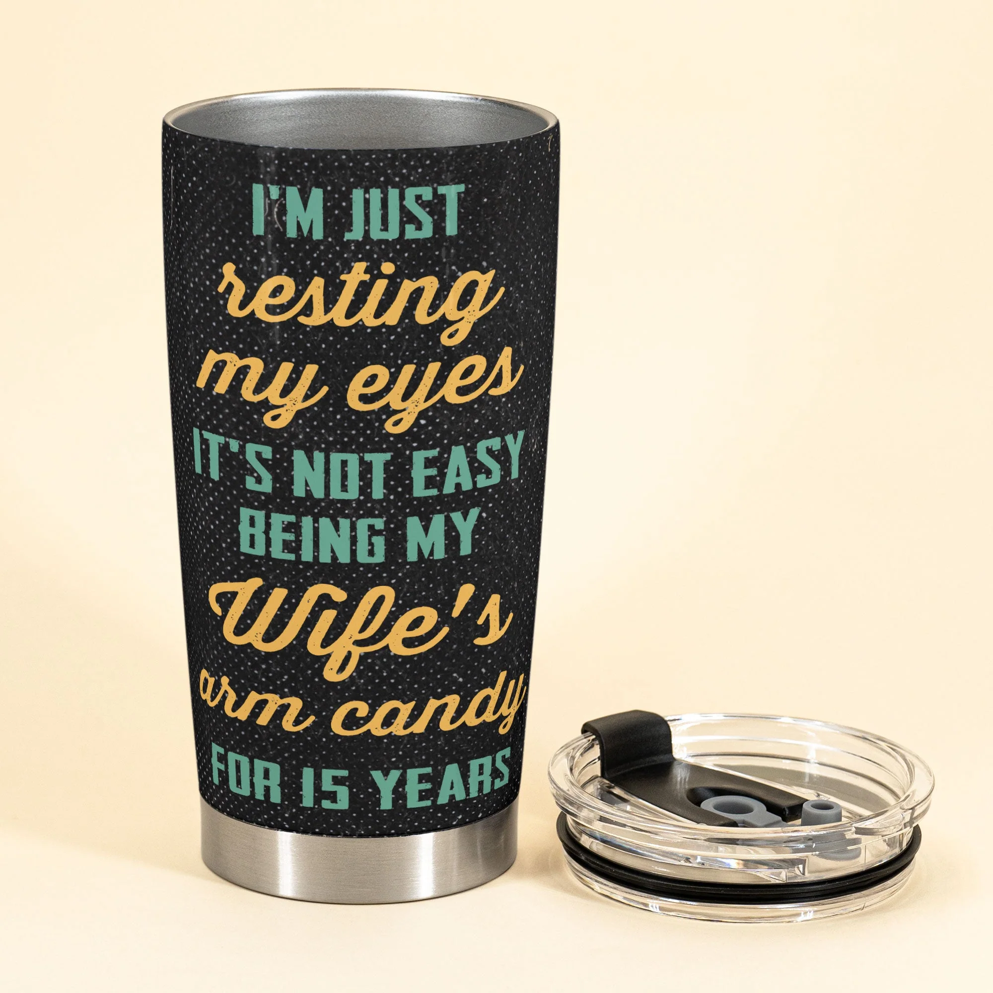 I'm Not Sleeping - Personalized Tumbler Cup - Father's Day, Birthday, Funny Gift For Husband, Dad, Father, Dada - From Wife, Daughters, Sons - Image 3