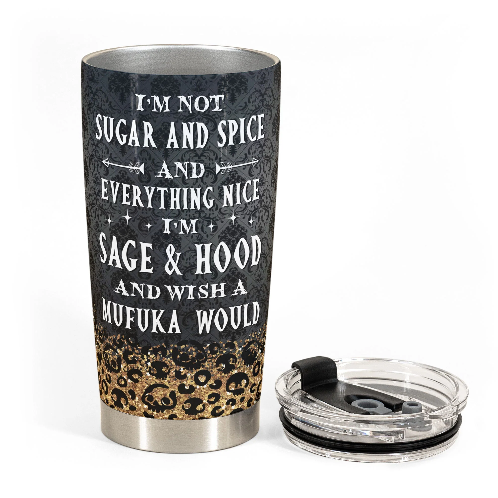I'm Not Sugar And Spice Gothic Version  - Personalized Tumbler Cup - Birthday Gift For Gothic Girls - Image 3