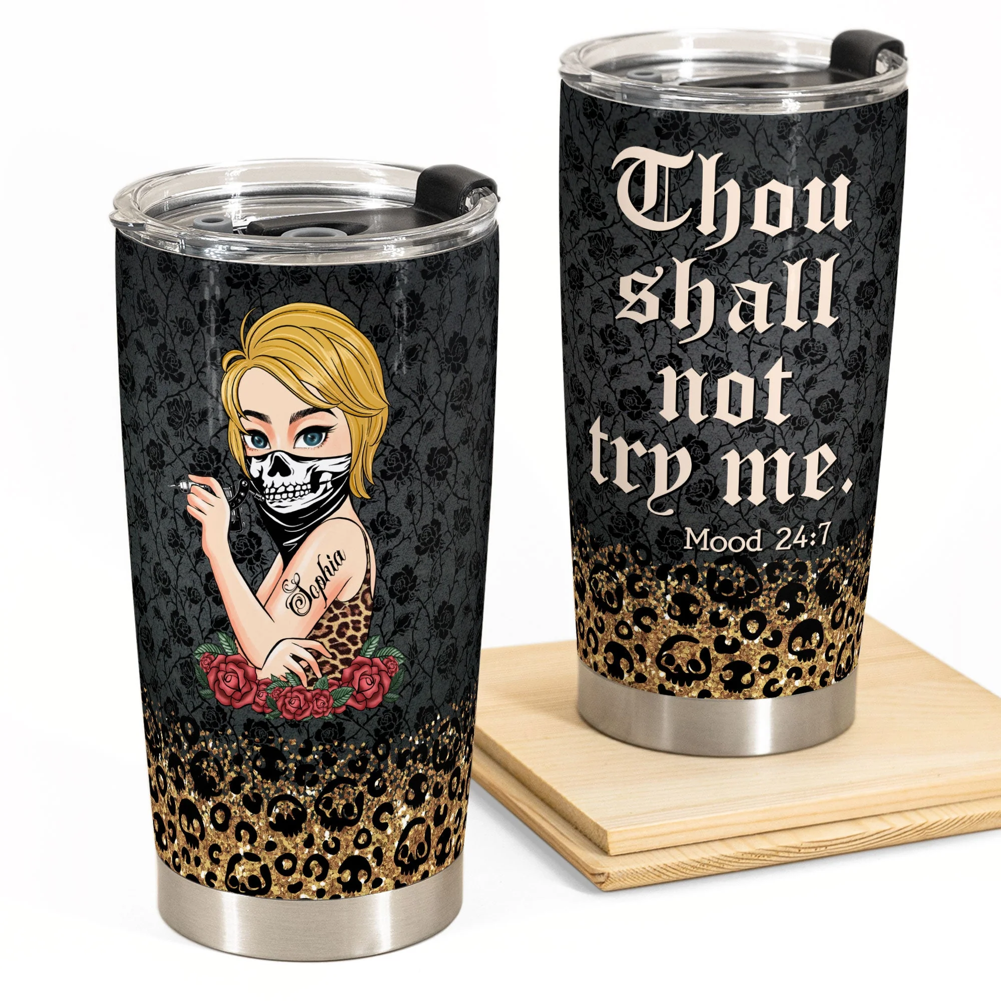 Im Not Sugar And Spice - Personalized Tumbler Cup - Birthday Gift For Tattoo Girls, Tattoo Lovers - Tattoo Girl - Image 6