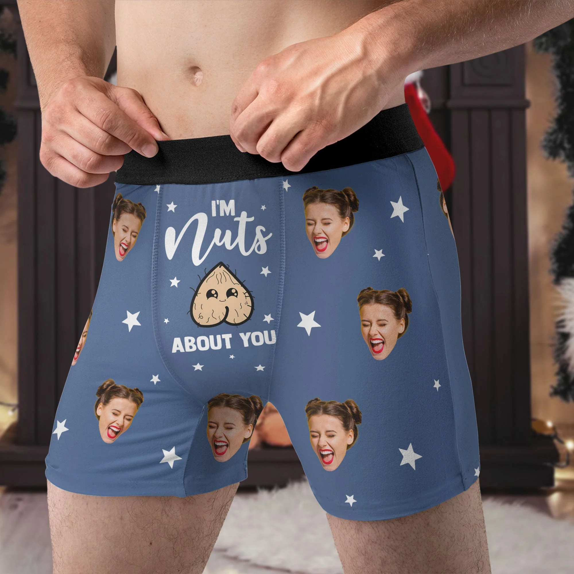 I'm Nut About You - Personalized Photo Men's Boxer Briefs - Image 3