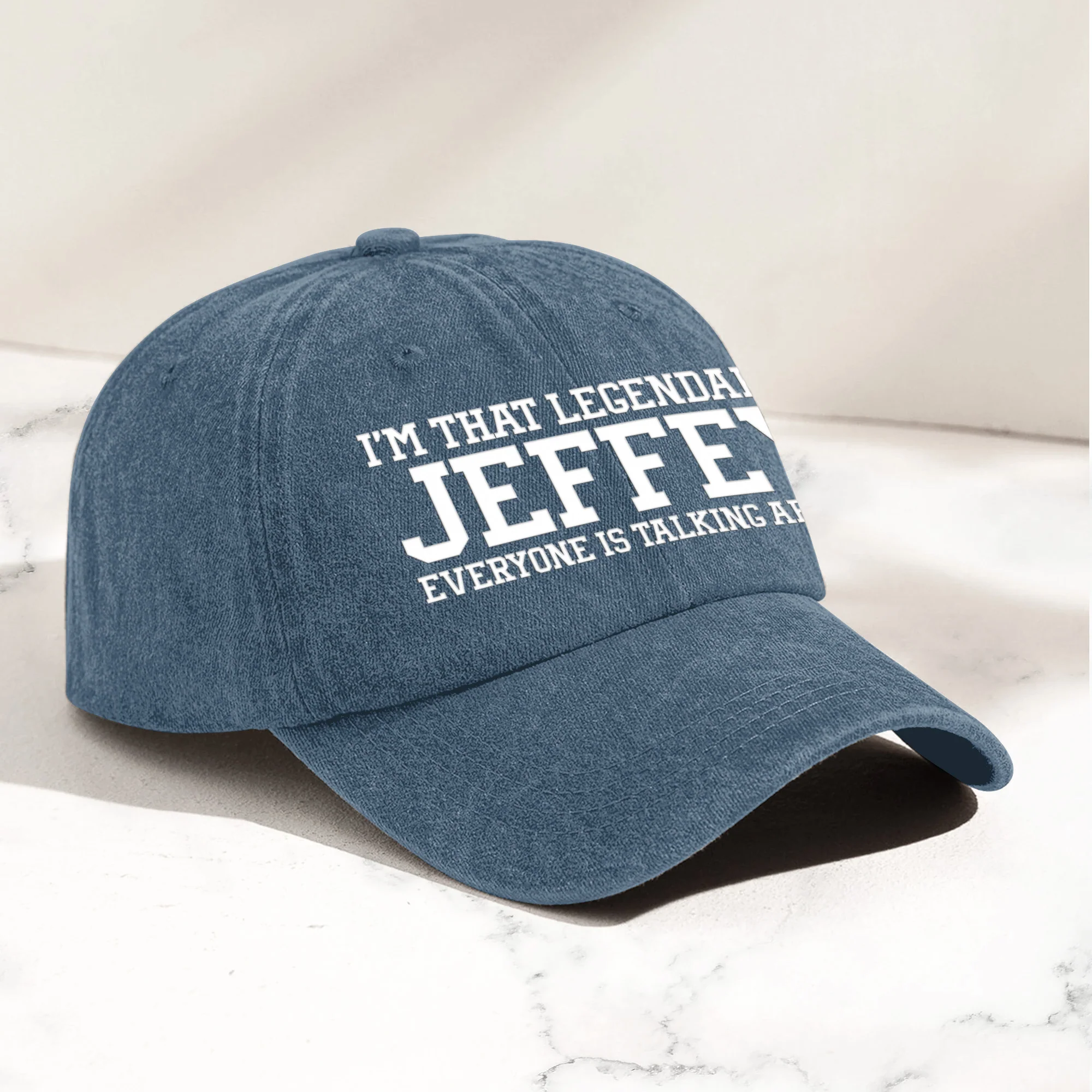 I'm That Legendary Everyone Is Talking About - Personalized Distressed Denim Cap - Image 2