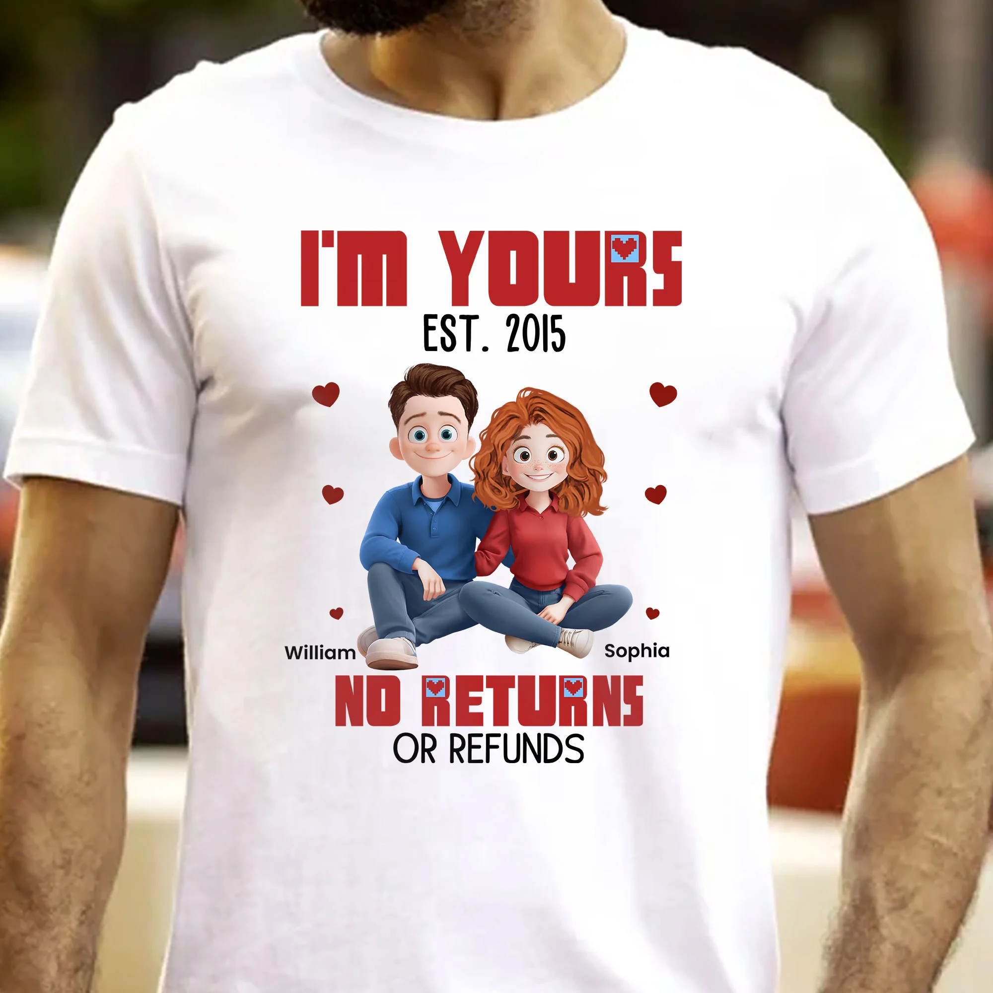 I'm Yours No Returns Or Refunds Couple Gifts Anniversary Gifts - Personalized Shirt - Image 3