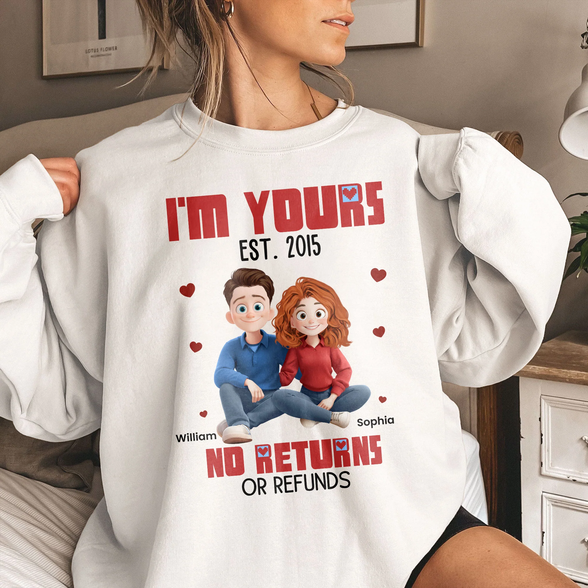 I'm Yours No Returns Or Refunds Couple Gifts Anniversary Gifts - Personalized Shirt - Image 5
